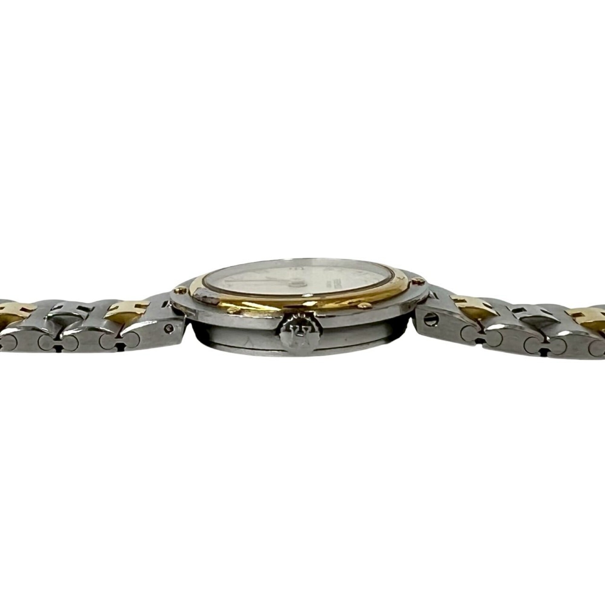 HERMES Vintage Clipper Stainless Steel Quartz Watch, Silver/Gold, 29391