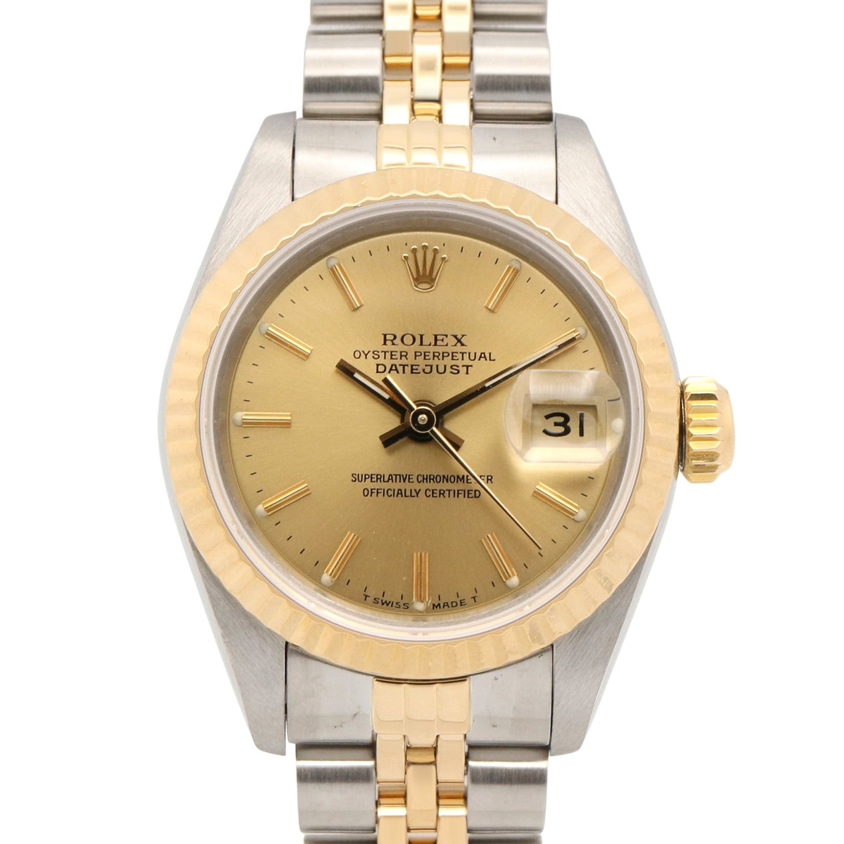 Rolex Datejust 98 Series 69173 Champagne, Gold Dial 26mm Watch