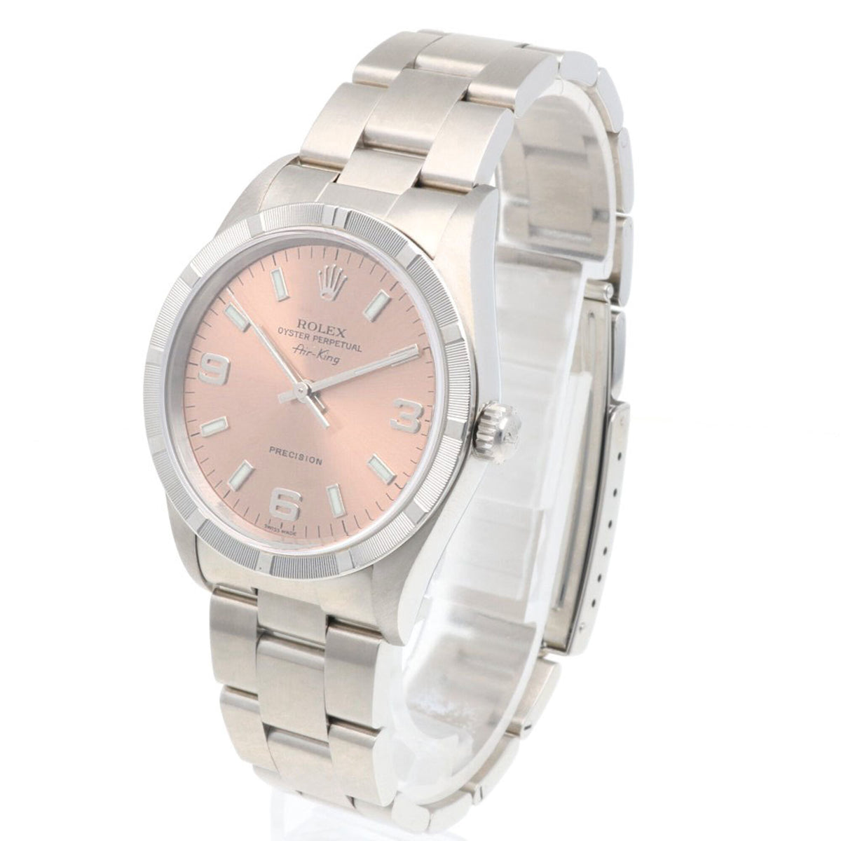 Rolex Air-King Oyster Perpetual 14010 Pink Dial 34mm Watch