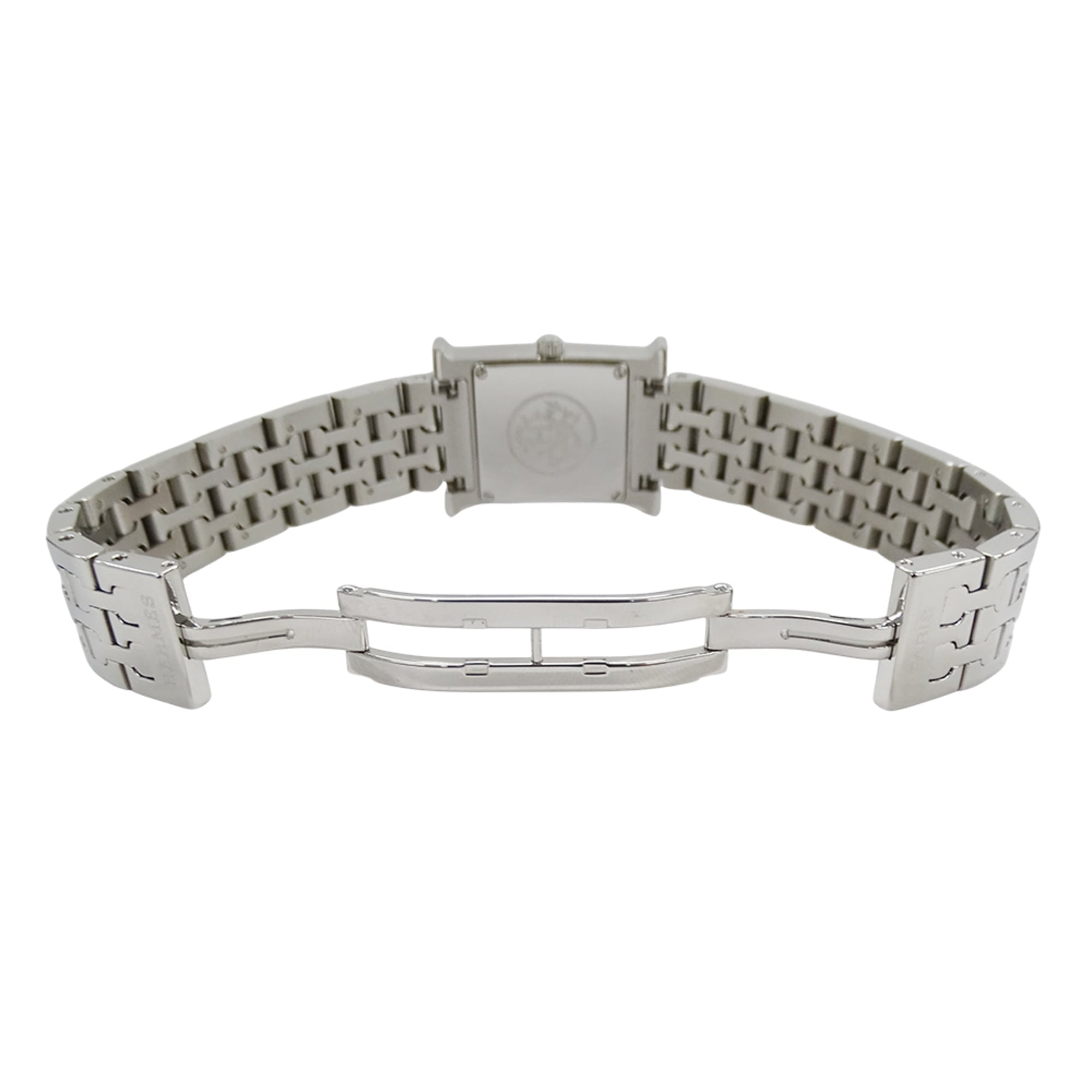 Hermes HERMES Women's Watch Brand H-Watch Quartz QZ Stainless Steel SS HH1.210 Silver Black OH
