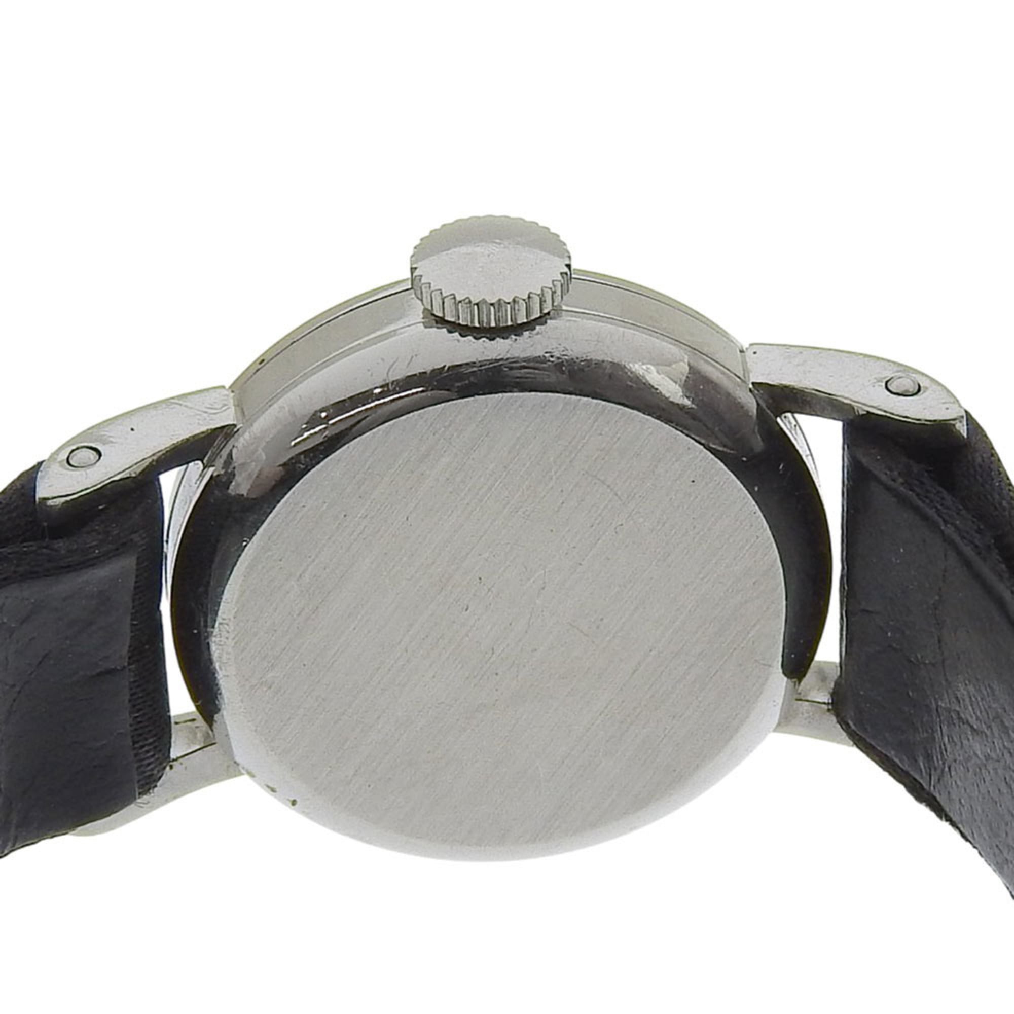Dameshorloge van International Watch Company (IWC), roestvrij staal, handopwinding, analoge wijzerplaat, zilverkleurige wijzerplaat.