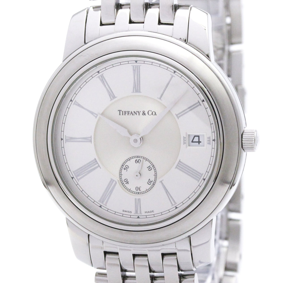 Tiffany Montre Mark Silver à cadran argenté, 37 mm