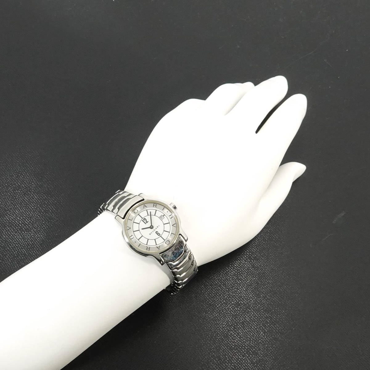 Bvlgari Solo Tempo ST29S horloge met witte wijzerplaat, 29 mm