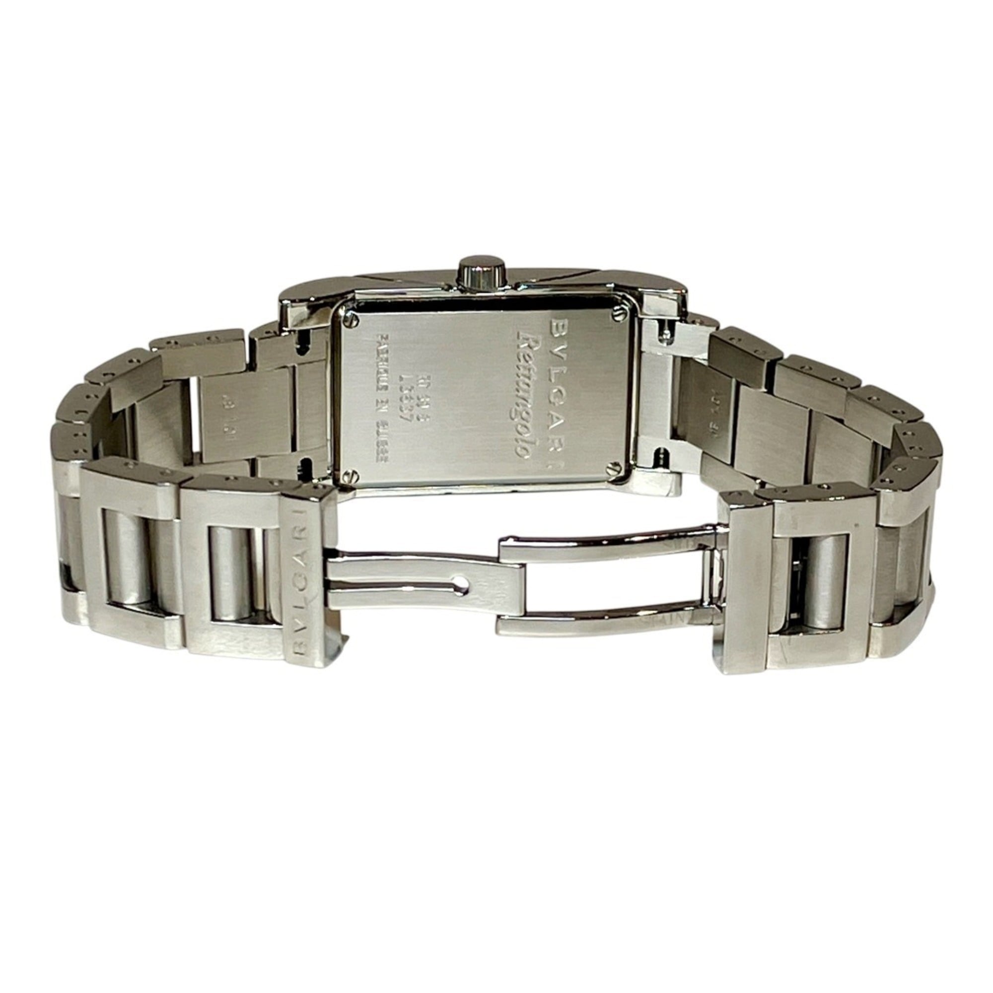 Bulgari Bulgari watch, total weight 74g, stainless steel, quartz movement, white dial, RT39S