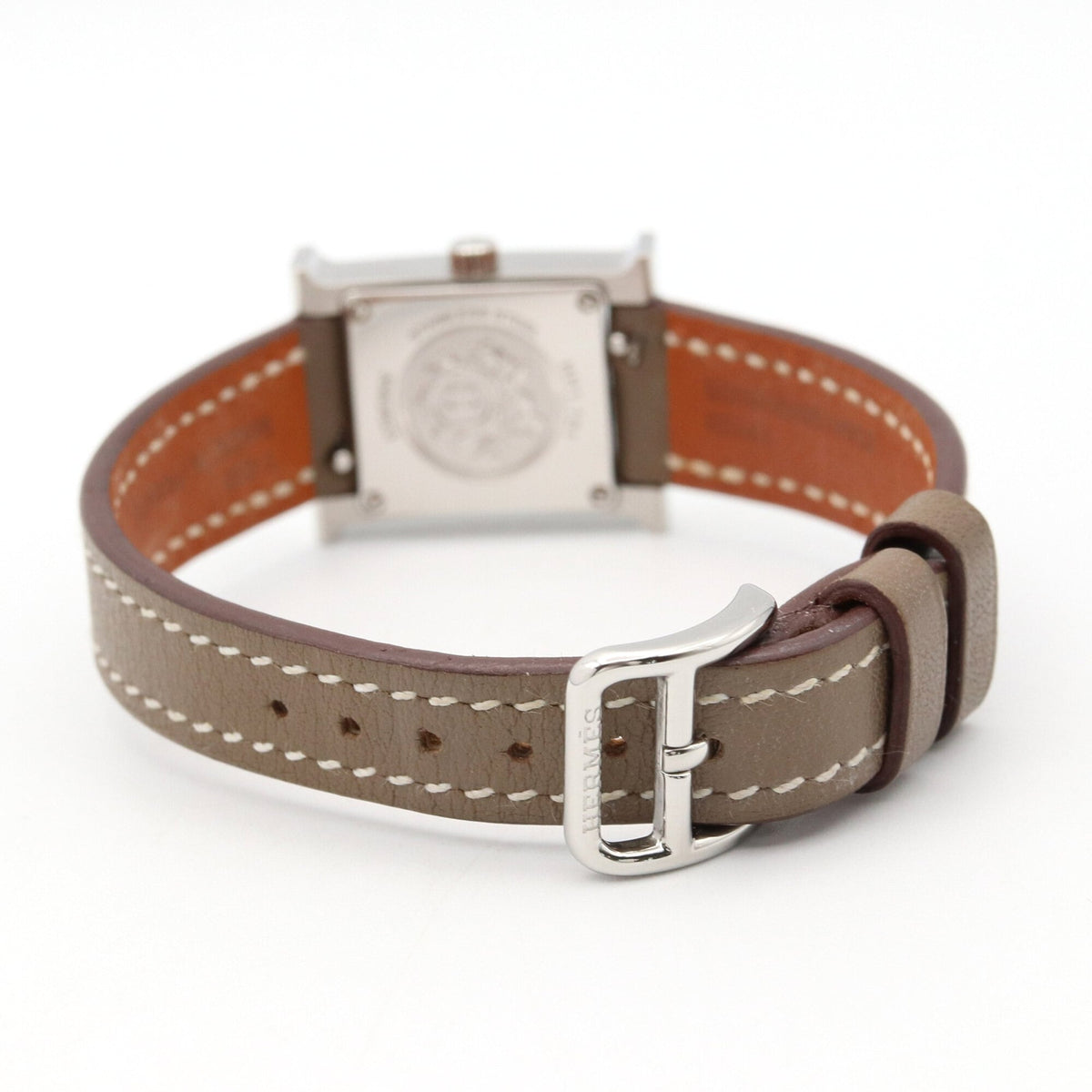 Hermes H- Mini Diamond Bezel HH1.131 White Dial 17mm Watch