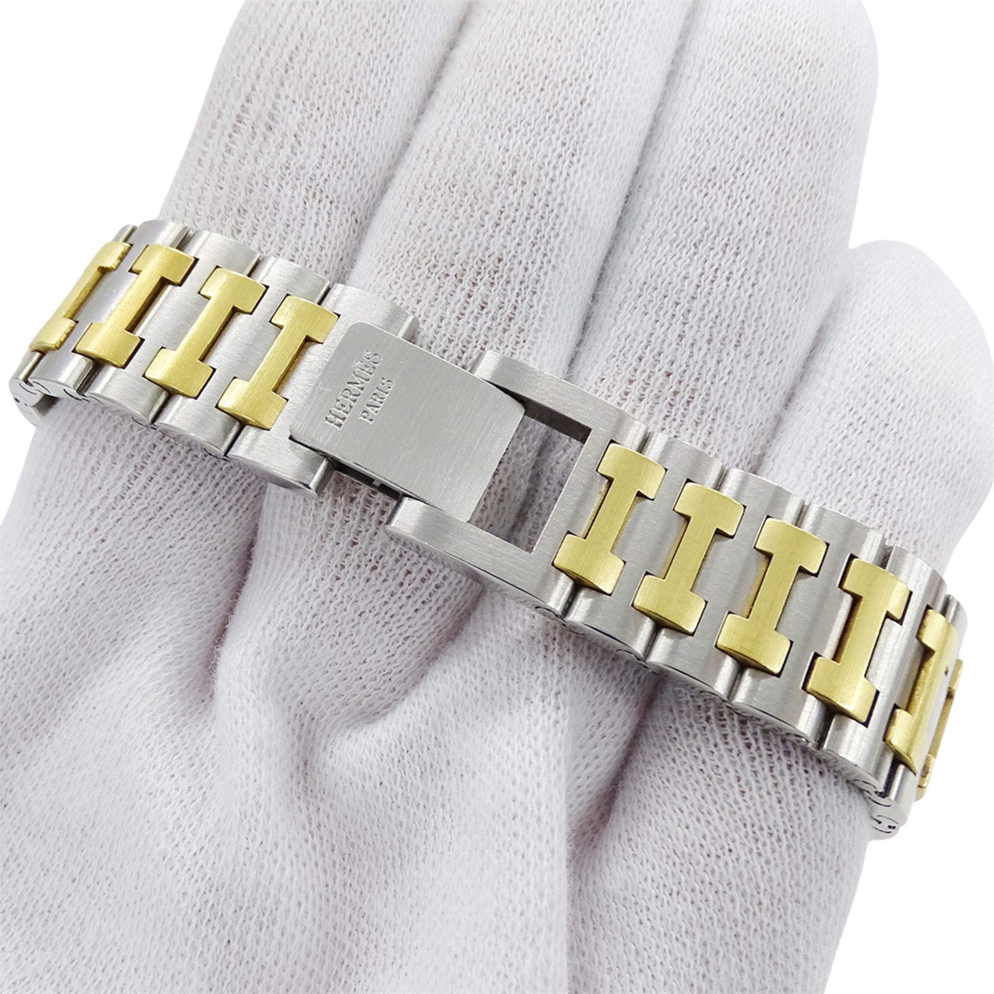 Hermes HERMES Brand Sellier Date Quartz QZ Stainless Steel SS GP SE3.720 Round