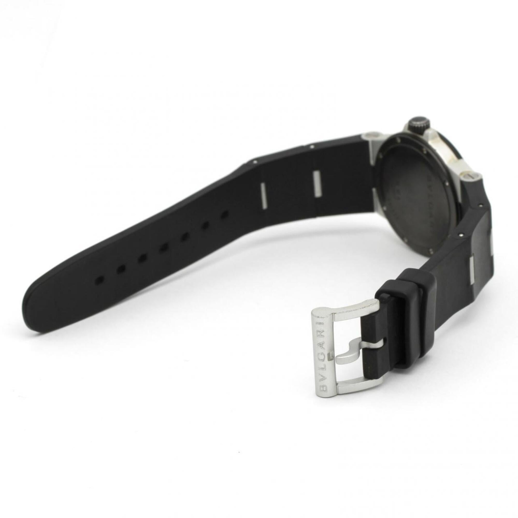 Bvlgari-horloge van aluminium met zilveren wijzerplaat, 32 mm