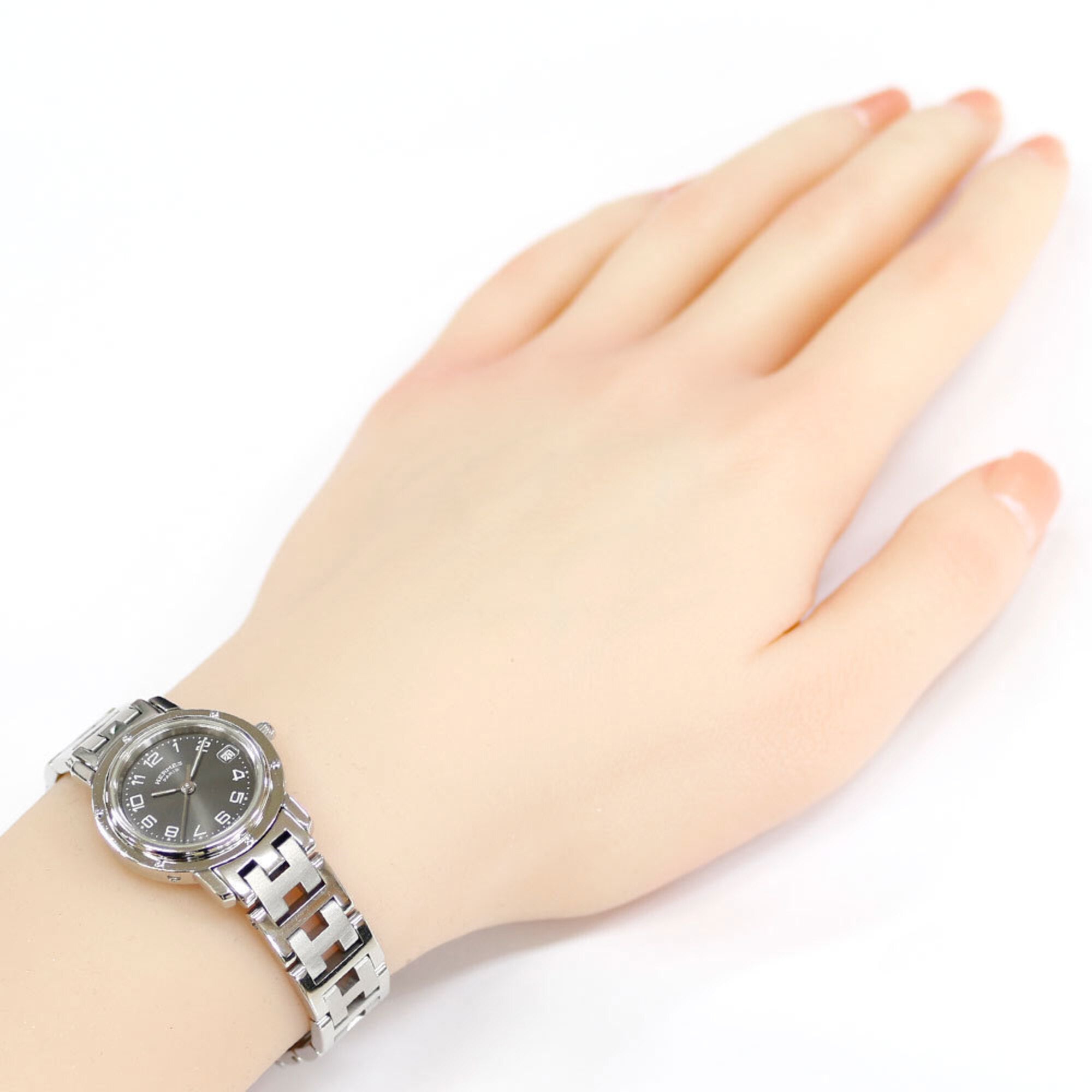 Hermes Clipper Wristwatch, Stainless Steel CL4.210 Quartz, Polished, Ladies' Watch