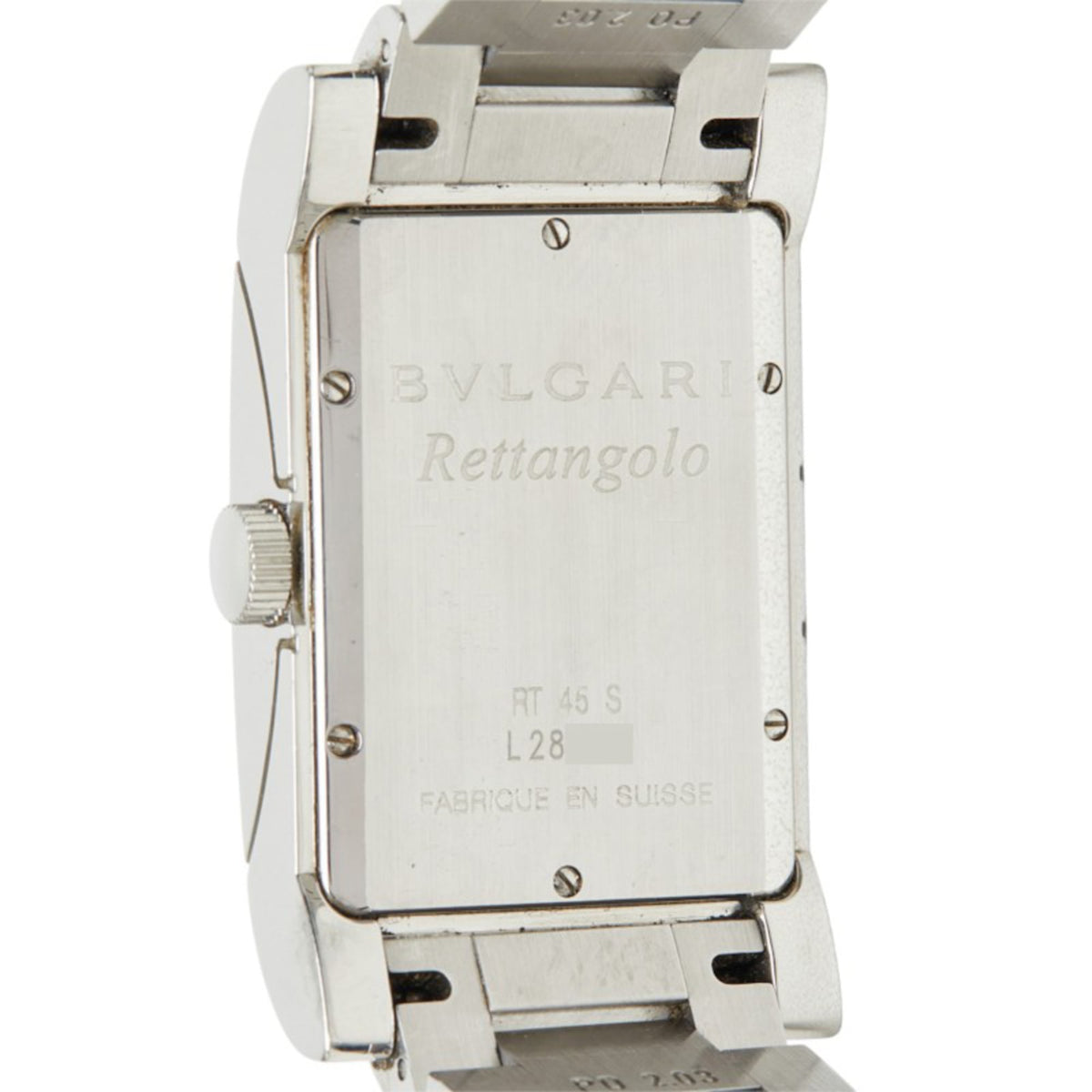 Bulgari Rettangolo RT45S Black Dial 26mm Watch