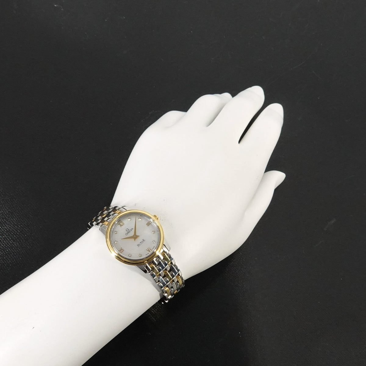 Omega De Ville Prestige Combination 424 20 27 60 55 001 Weiß Gehäuse Zifferblatt 27 mm Uhr