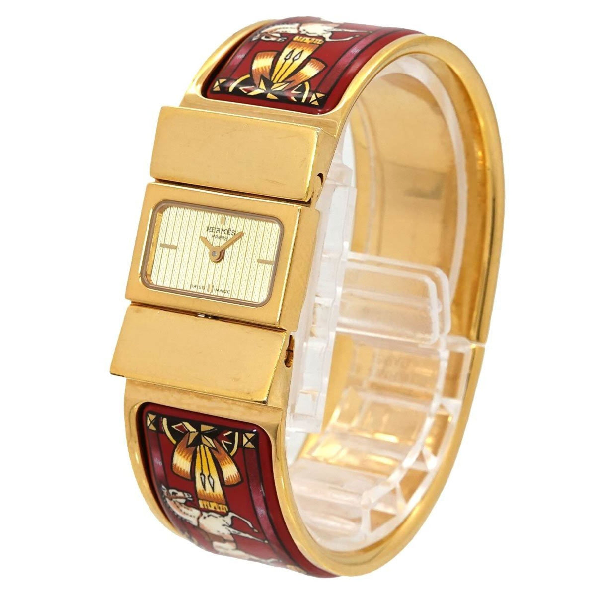 Hermes Loquet LO1.201, goldenes Zifferblatt, 20 mm Uhr