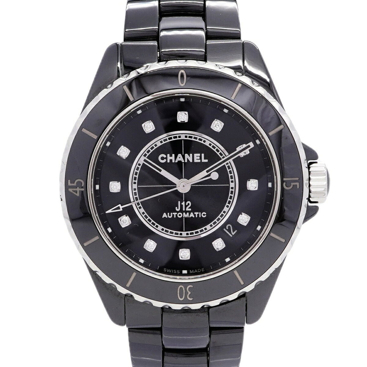 Montre Chanel J12 12P Diamond H5702 Noir, cadran de 38 mm