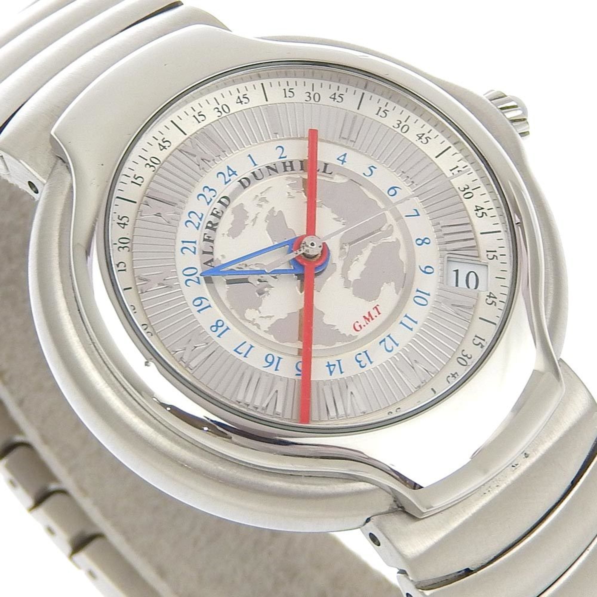 Dunhill Millennium GMT Uhr 1844 Limitierte Auflage BB8023 Edelstahl Automatik Weiß Zifferblatt Damenuhr I120224036