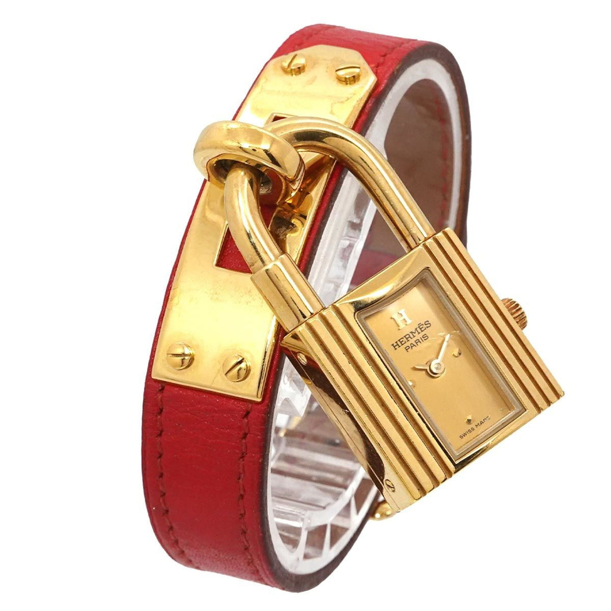 Hermes Kelly-horloge met gouden wijzerplaat, 20 mm
