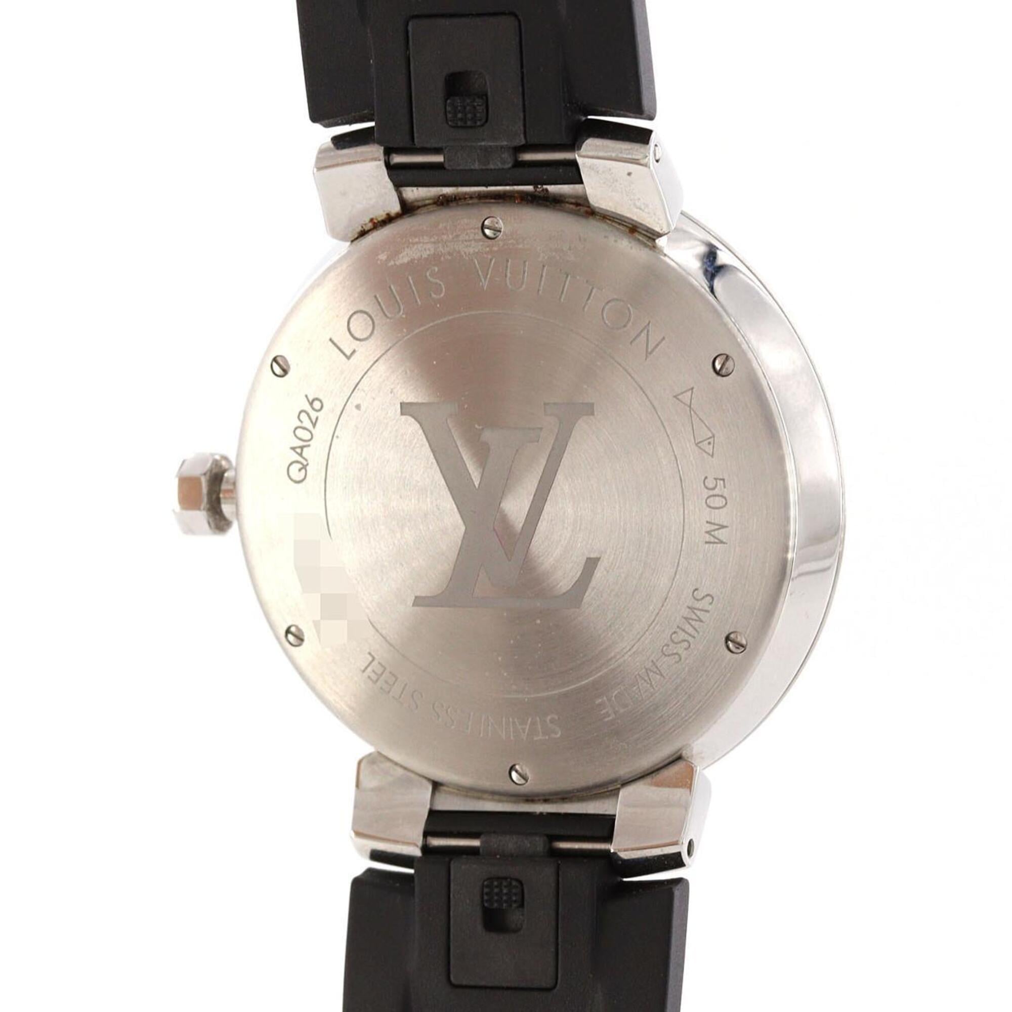 Louis Vuitton Tambour Slim Damier QA026 SS Quartz