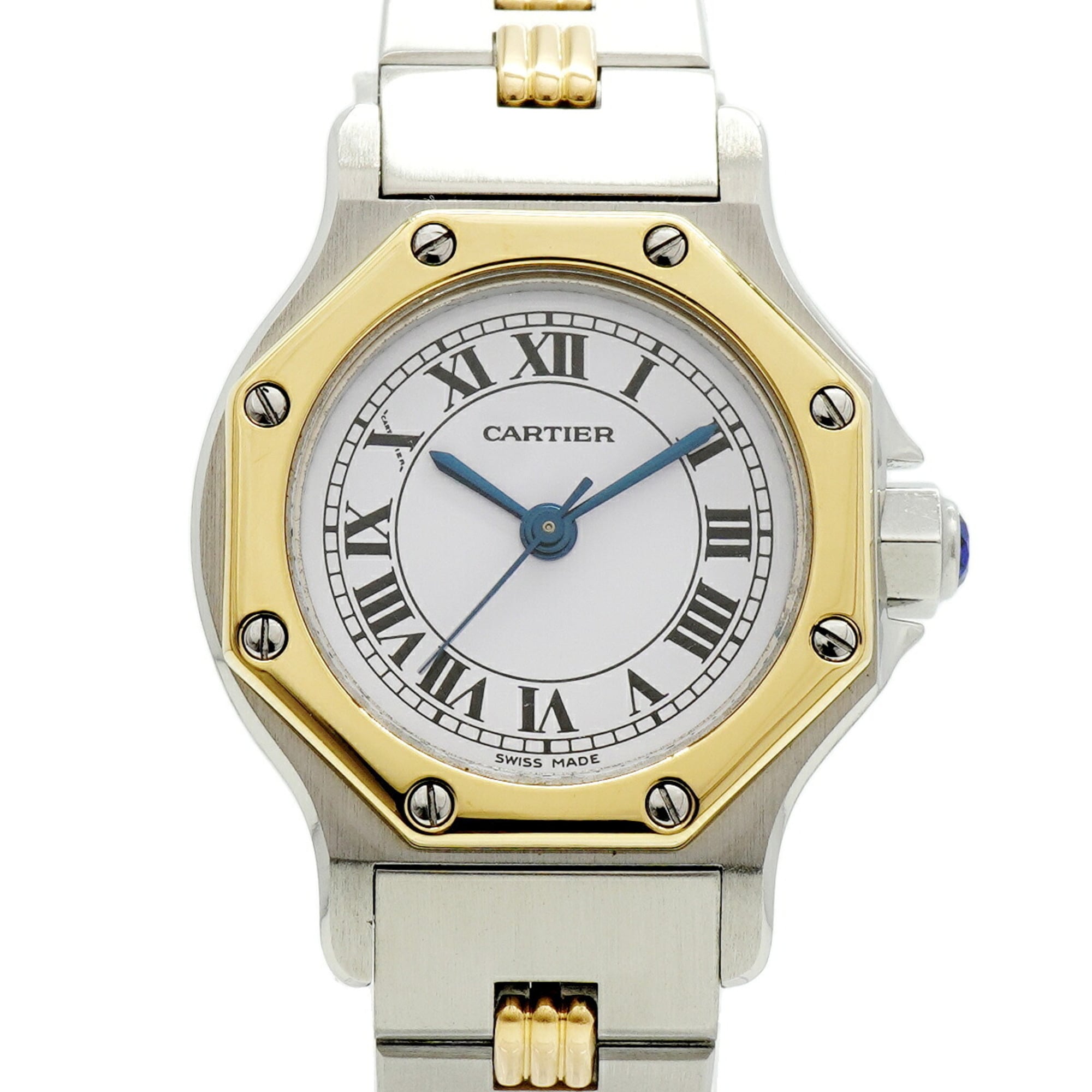 Montre Cartier Santos Octagon SM Blanc avec cadran de 24 mm