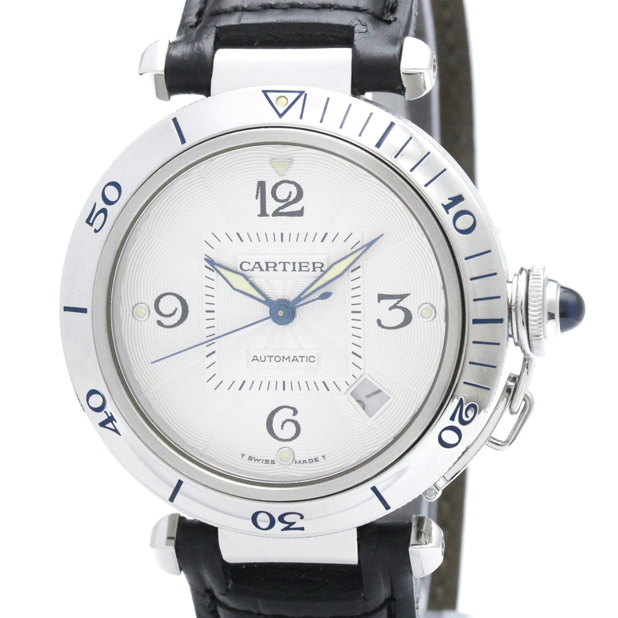Montre Cartier Pasha 38 W3103155, cadran argenté, 38 mm