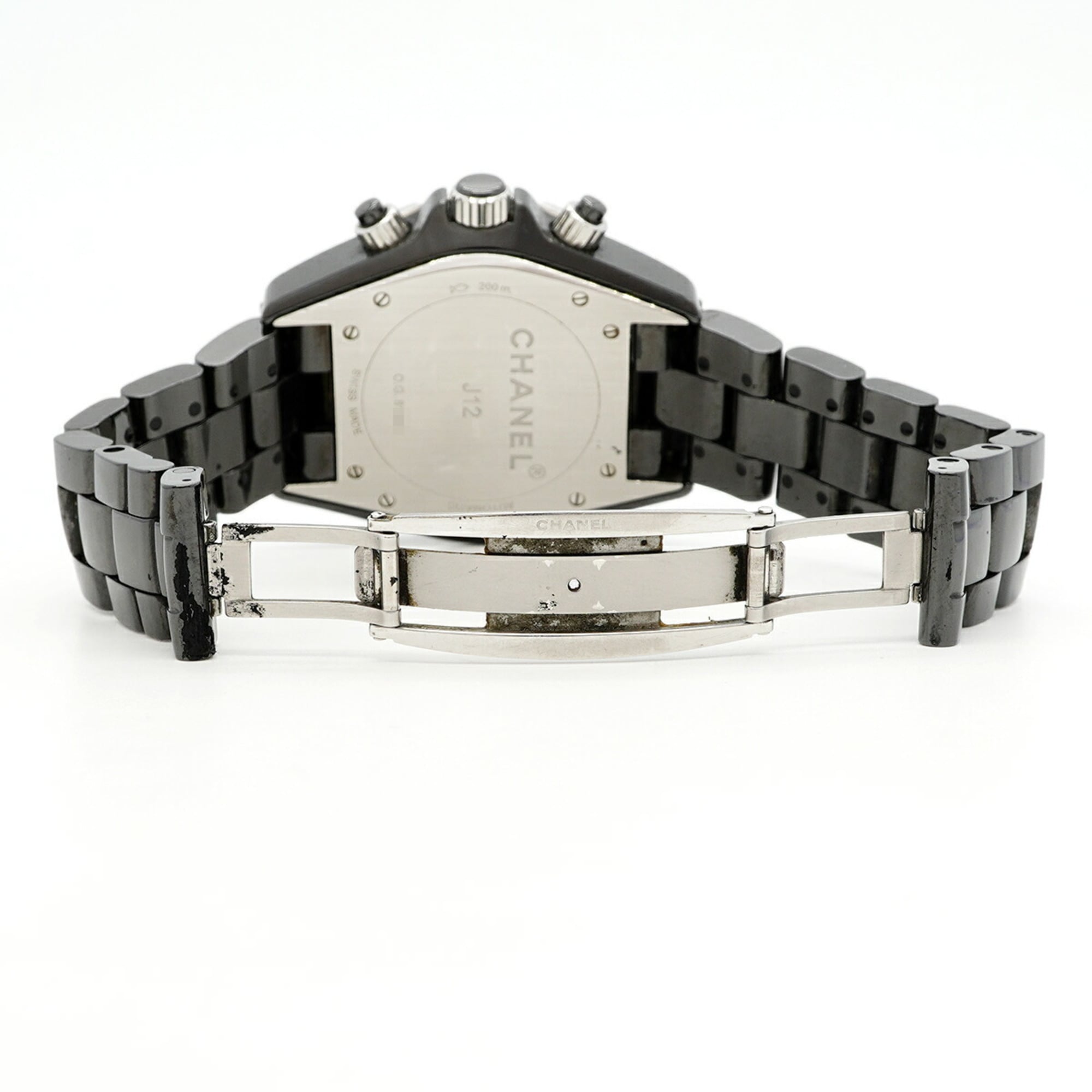 Chanel J12 Diamond H2419 Black Dial Men's Watch
