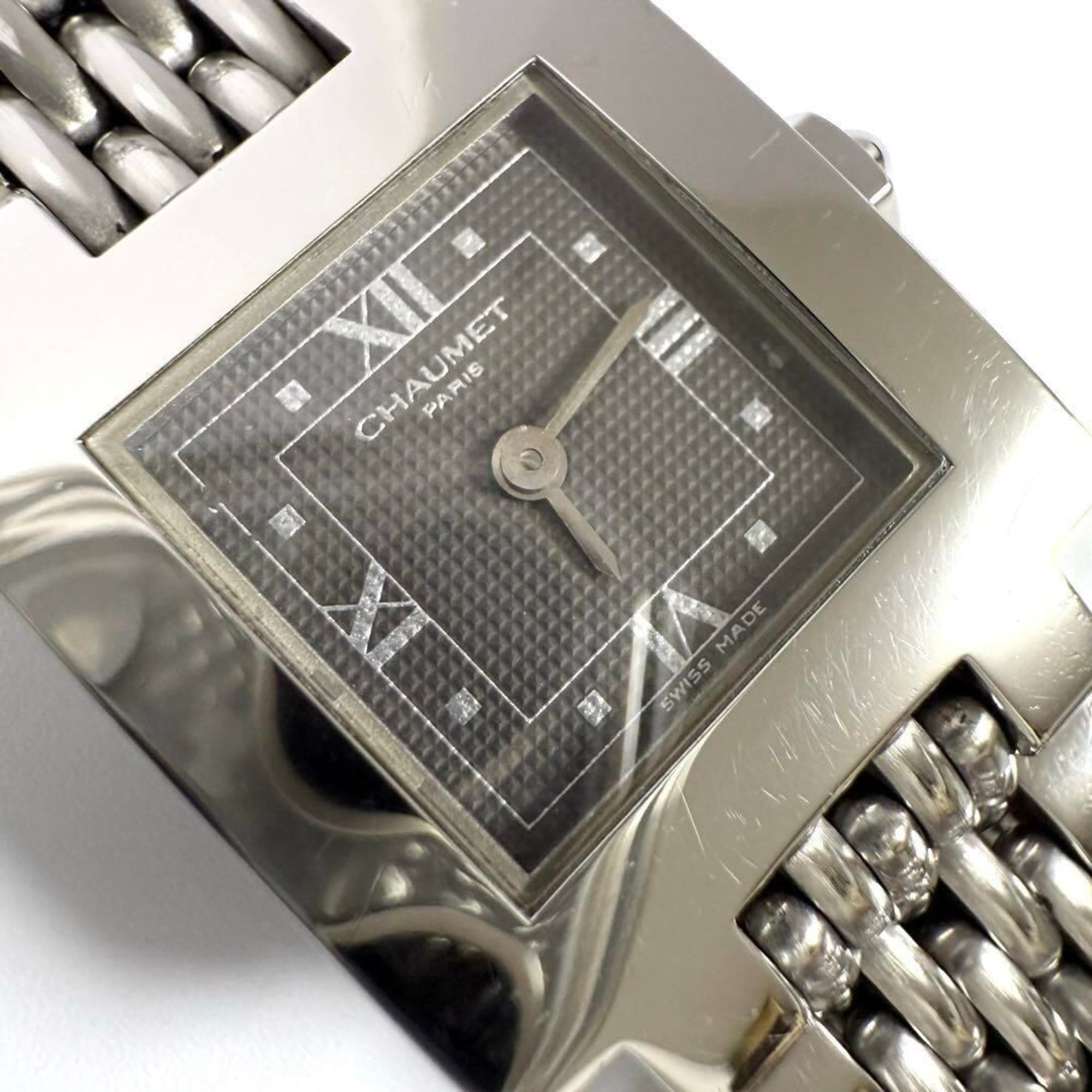 Chaumet dameshorloge, model Carre, roestvrijstalen band, vierkant