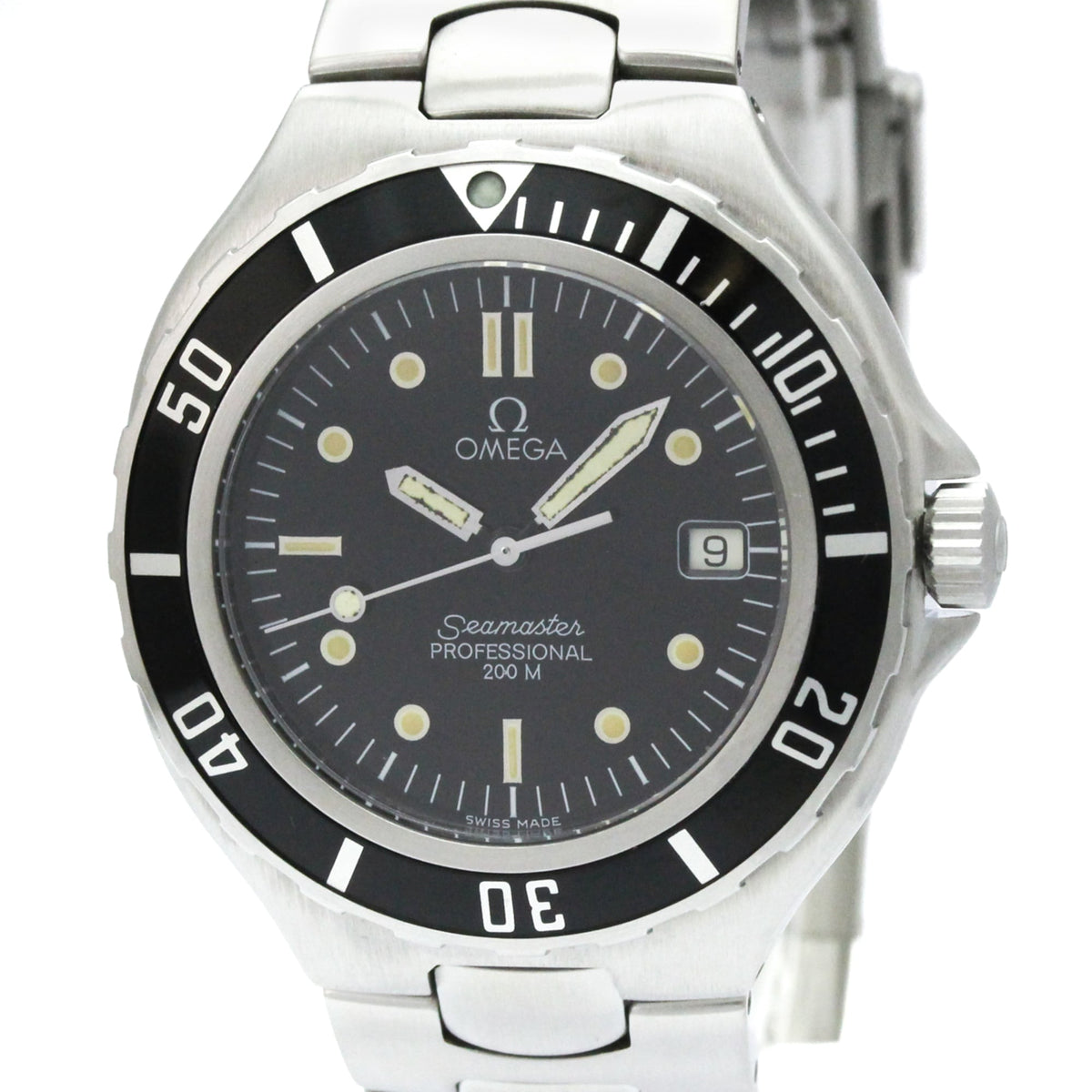Omega Seamaster 2850.50 horloge met zwarte wijzerplaat, 38 mm