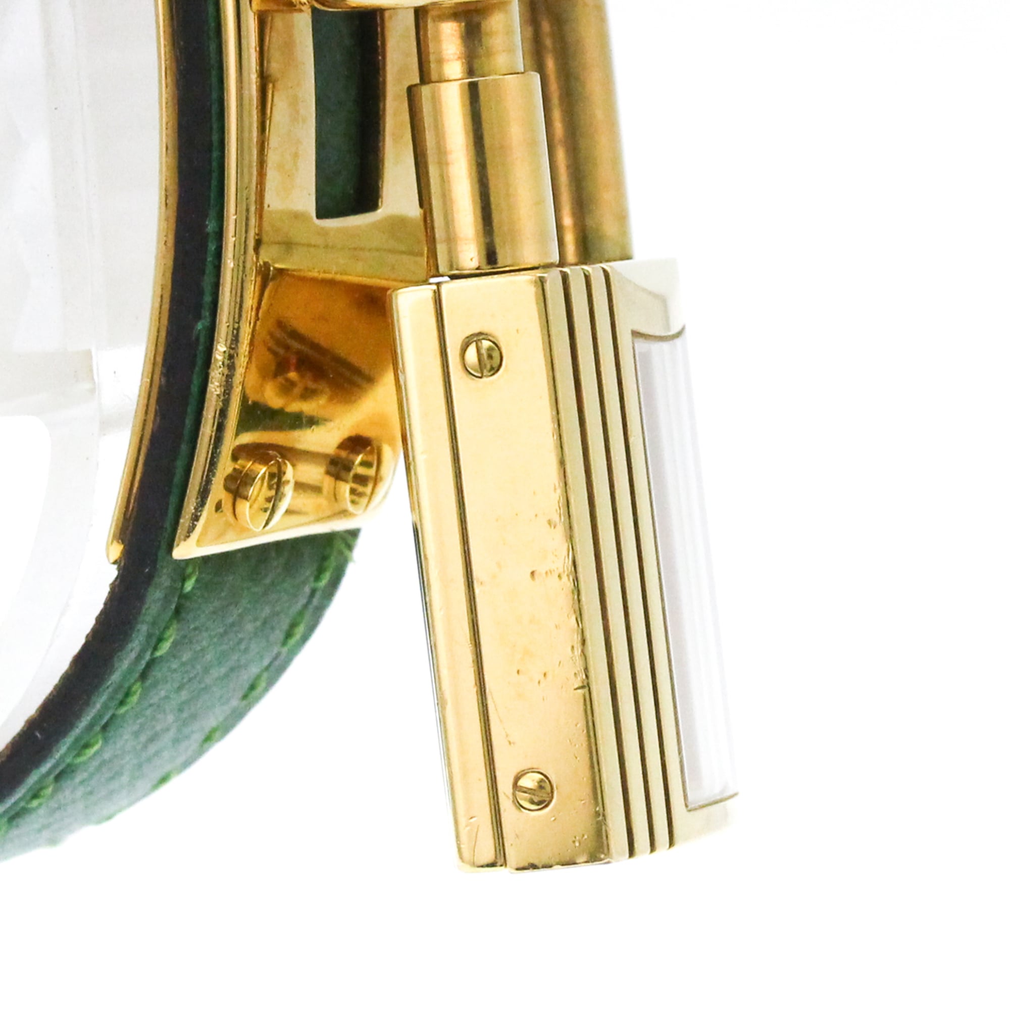 HERMES Kelly Watch Gold Plated Leather Quartz Ladies Watch