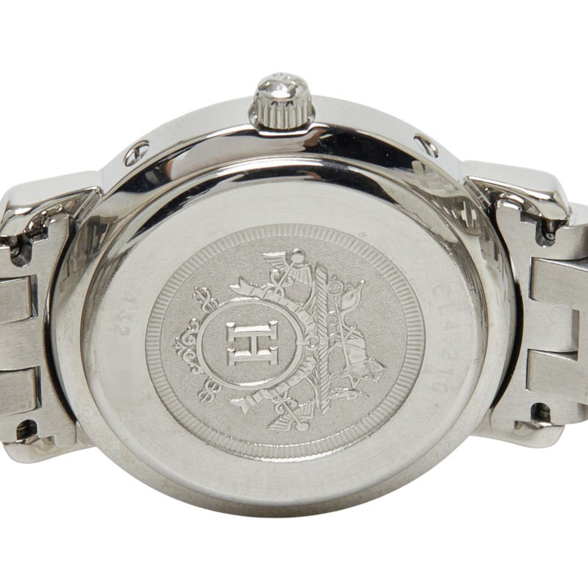 Hermes Clipper CL4.210 quartz navy dial stainless steel wo HERMES