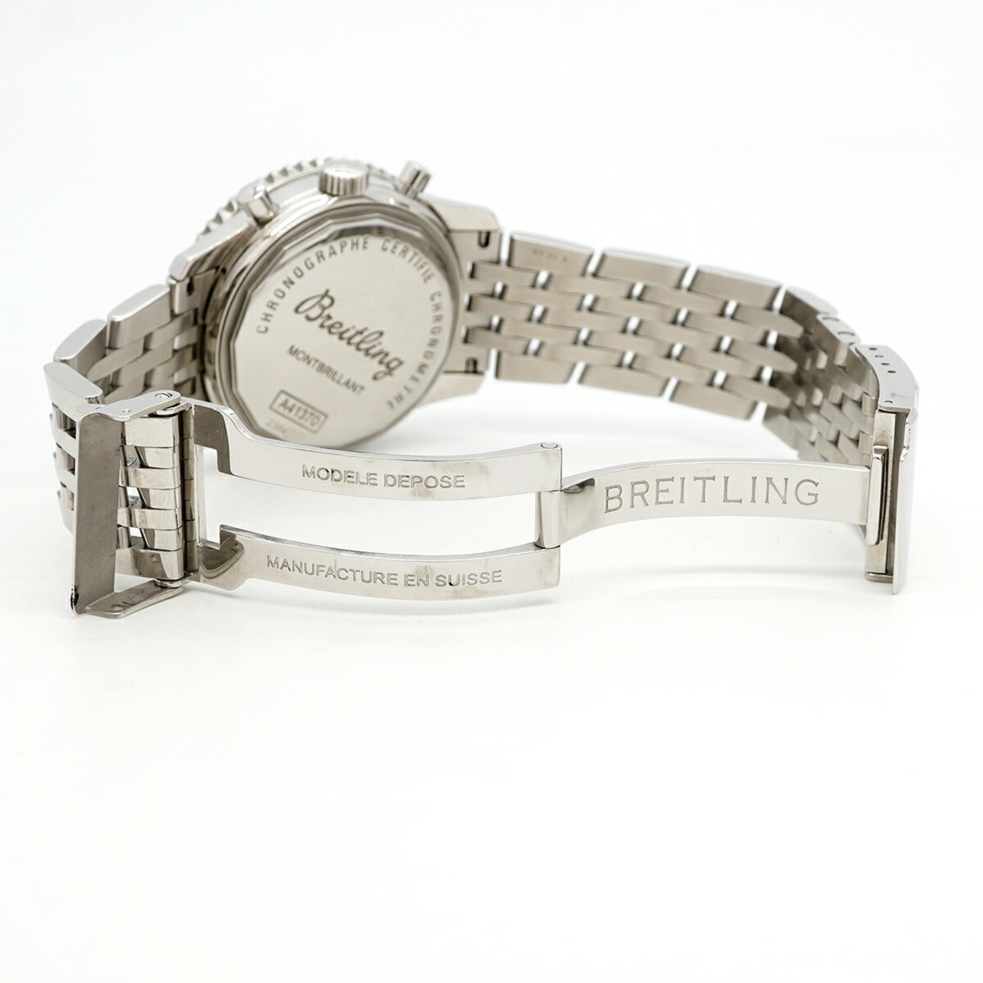 Breitling Montbrillant A41370 Black Dial Stainless steel 38mm Watch