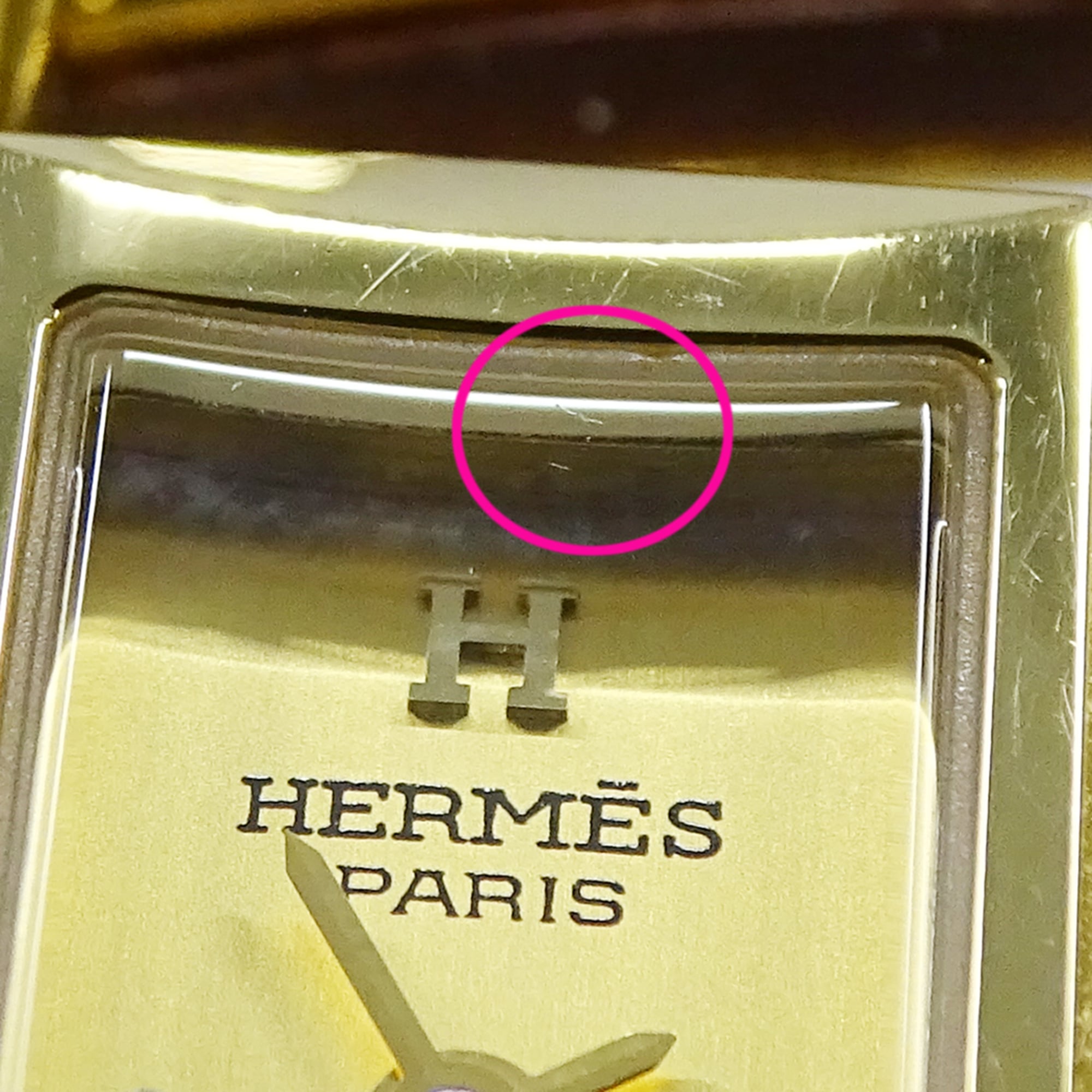 Hermes Kelly KE1.201 Gold Dial 20mm Watch