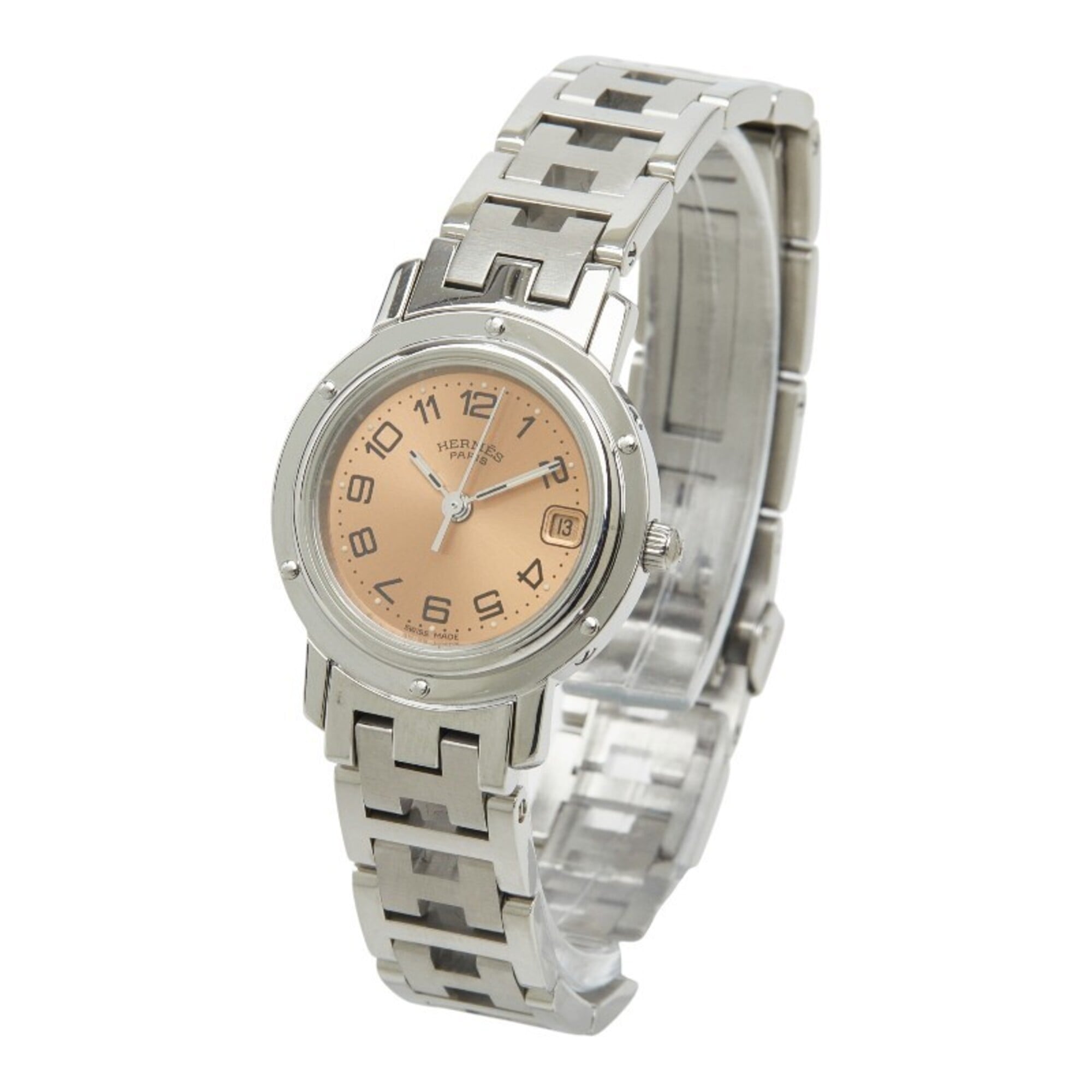 Hermes Clipper CL4.210 Pink Dial 24mm Watch
