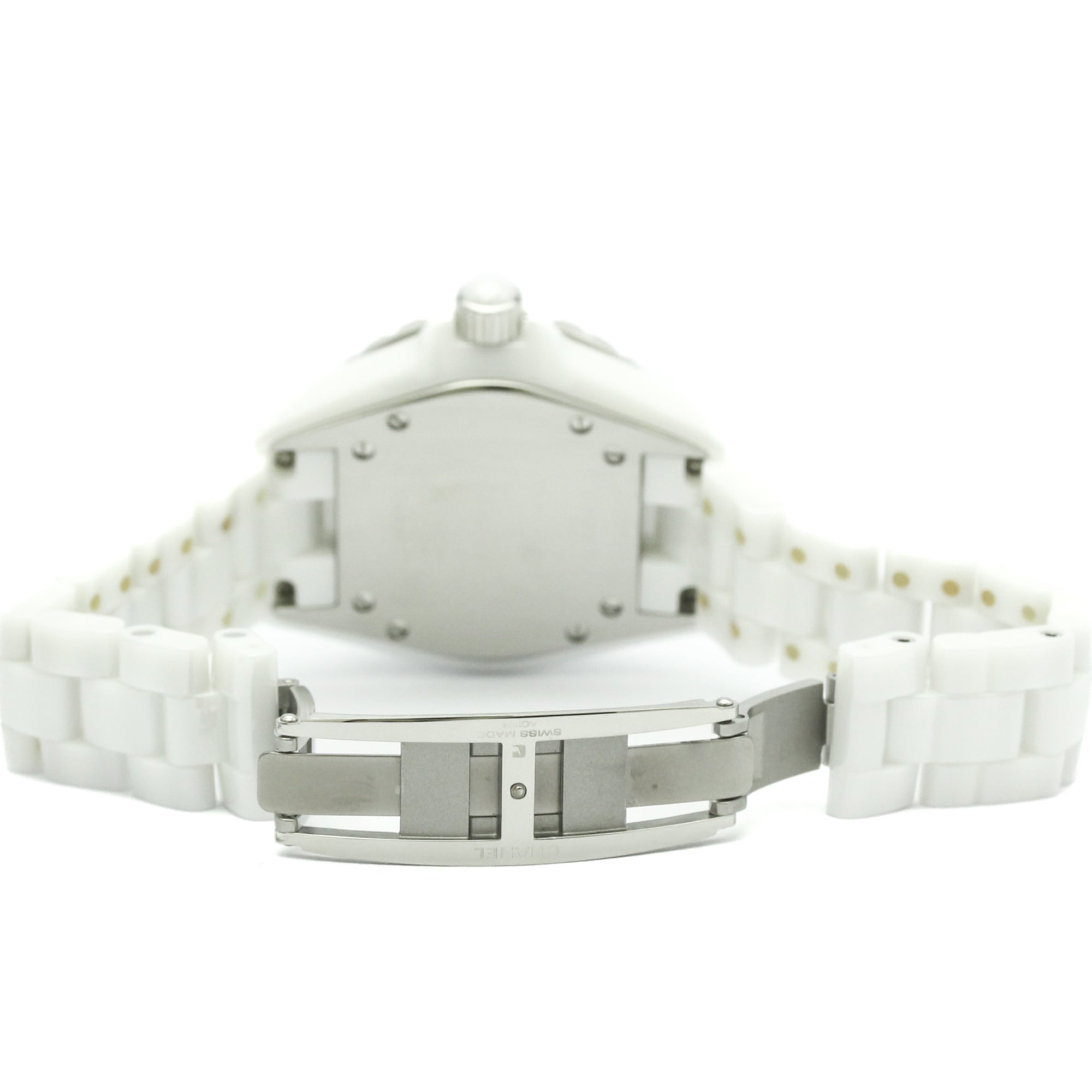 CHANEL J12 Pink Sapphire Ceramic Quartz Ladies Watch H1181 Polished