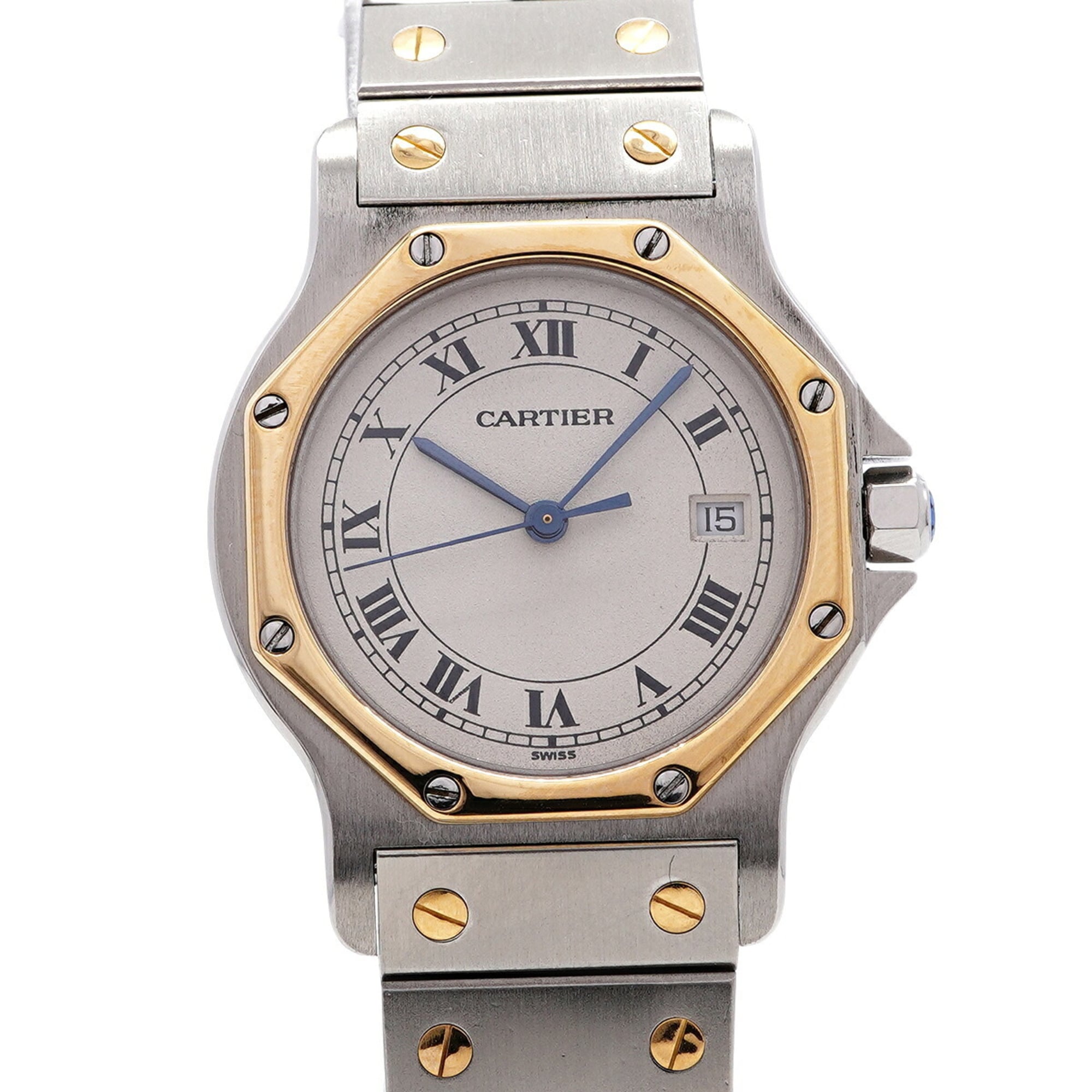 Cartier Santos Octagon LM W2001583 Ivory Dial 29mm Watch