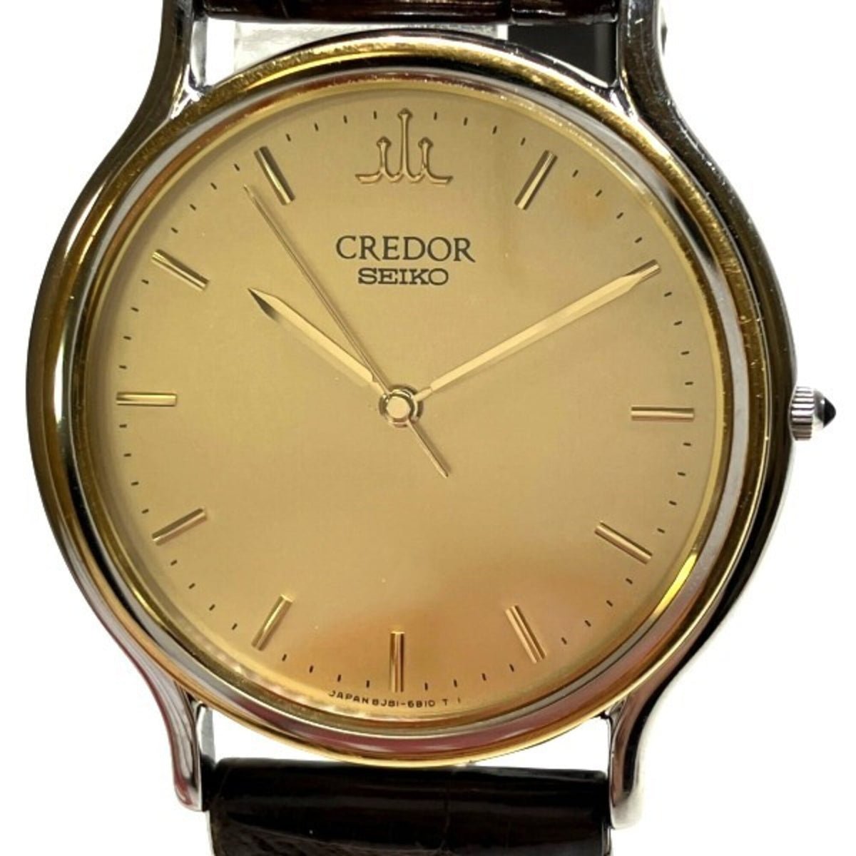 Montre Seiko Credor 8J81-6B00 à cadran doré, 31 mm
