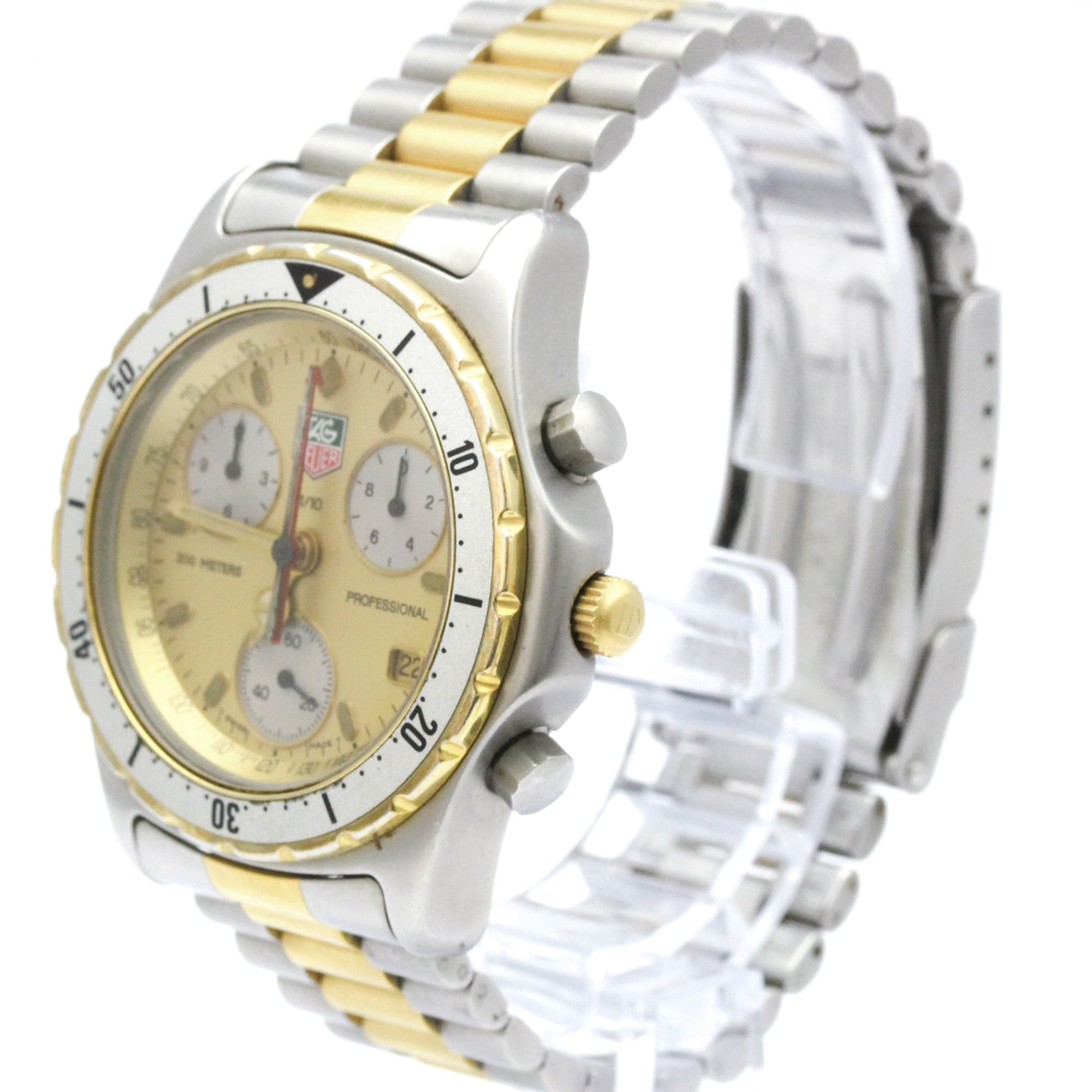 TAG HEUER 2000 Professional Chronograph Gold Plated Steel Watch CE1121