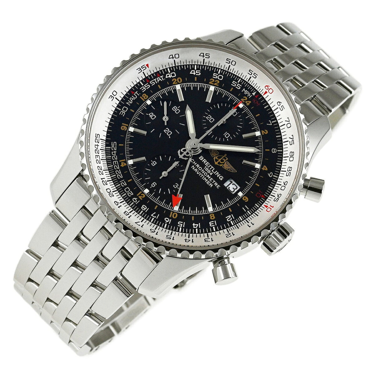 Breitling Navitimer World A242B26KBA A242B26KBA (A24322) Black Dial 46mm Watch