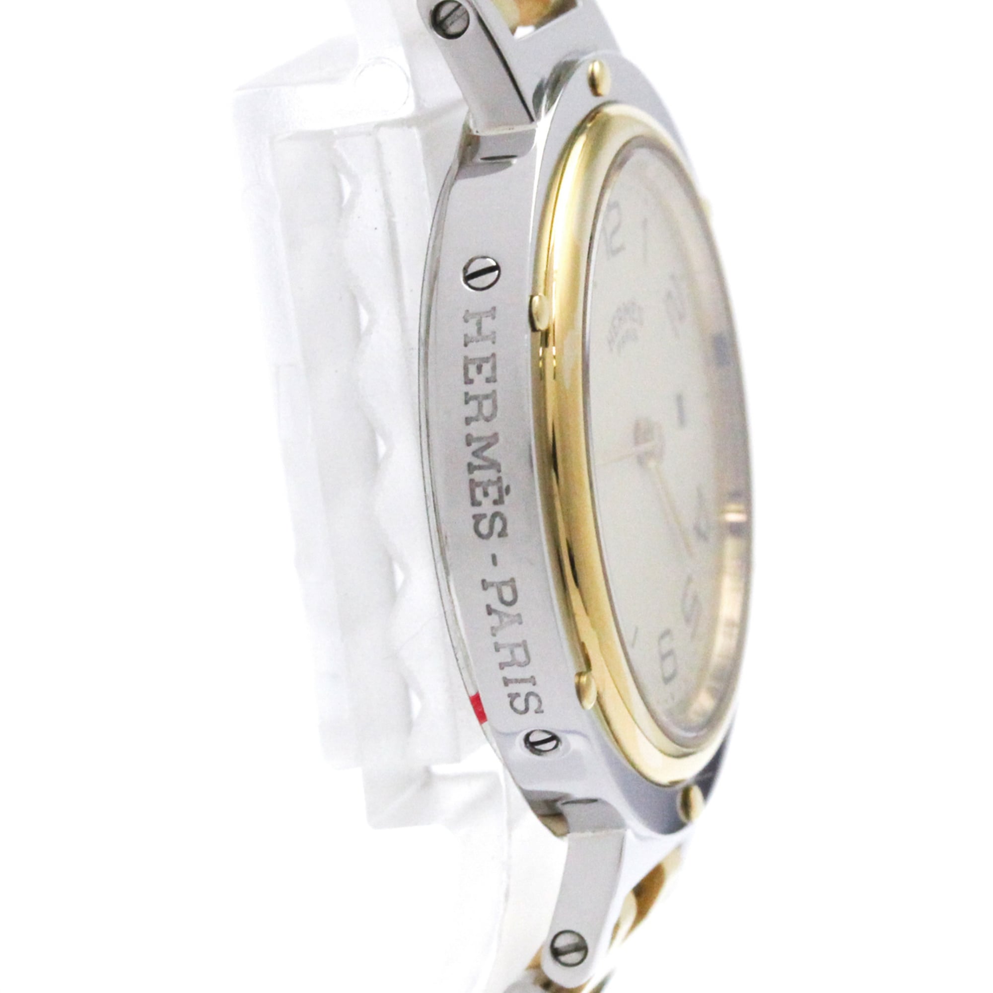 HERMES Clipper Gold Plated Stainless Steel Quartz