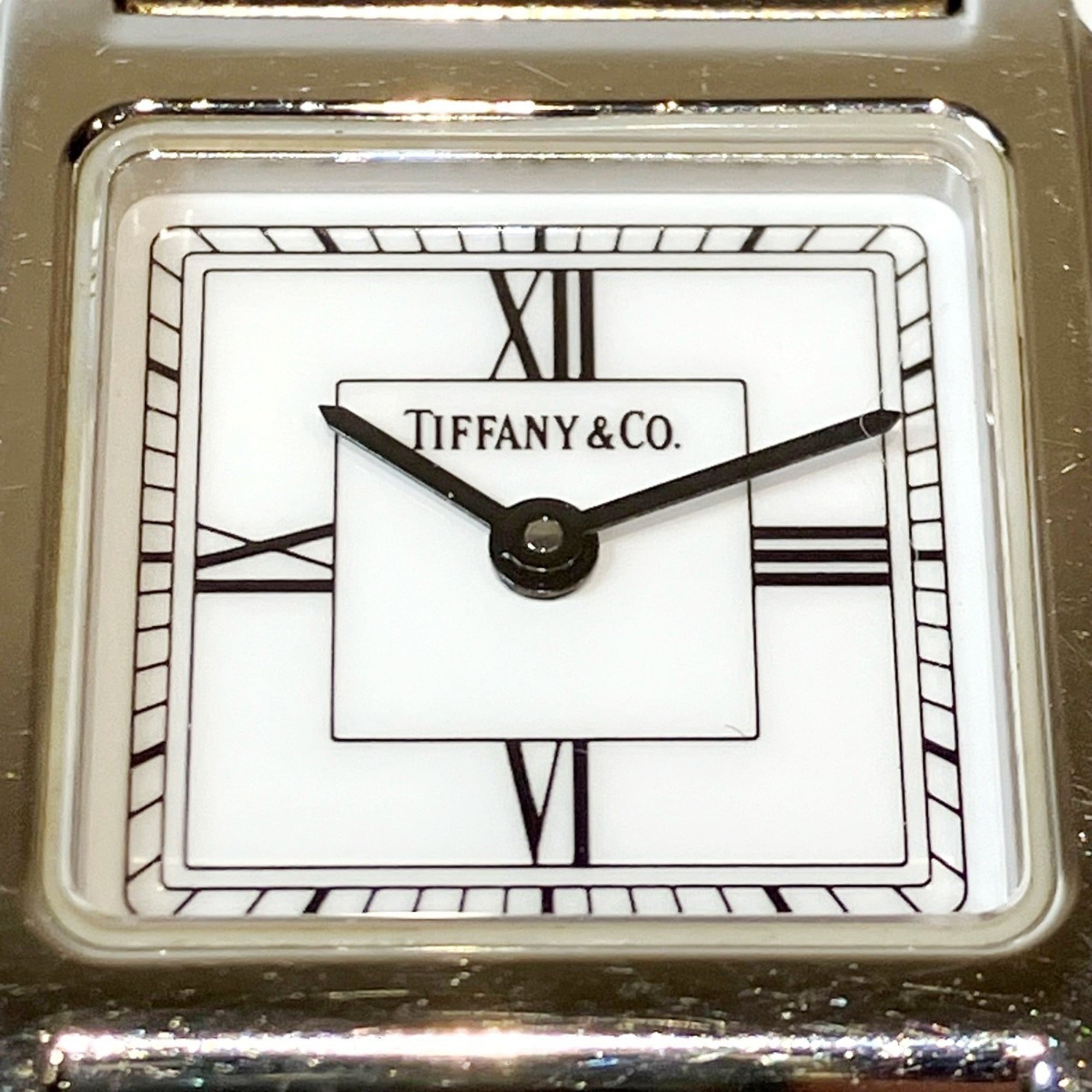 Tiffany & Co. wristwatch, total weight 52g, stainless steel, quartz movement, white dial.