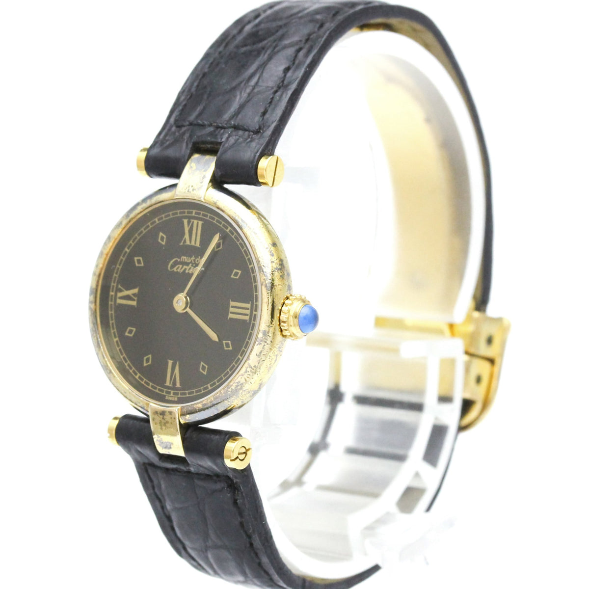 Cartier Must 590004 Black Dial 24mm Watch