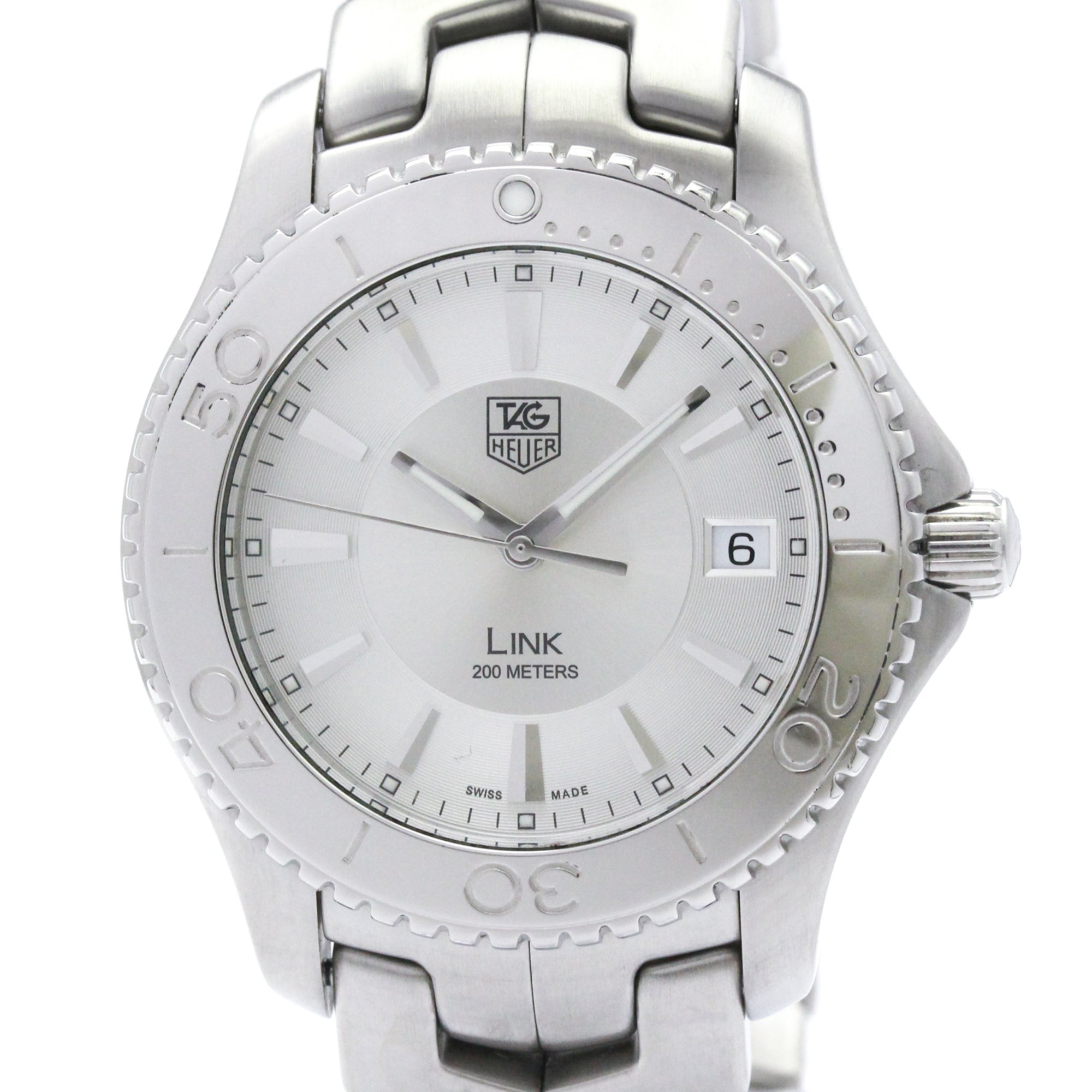 TAG HEUER Link Stainless Steel Quartz Mens Watch WJ1111 Polished