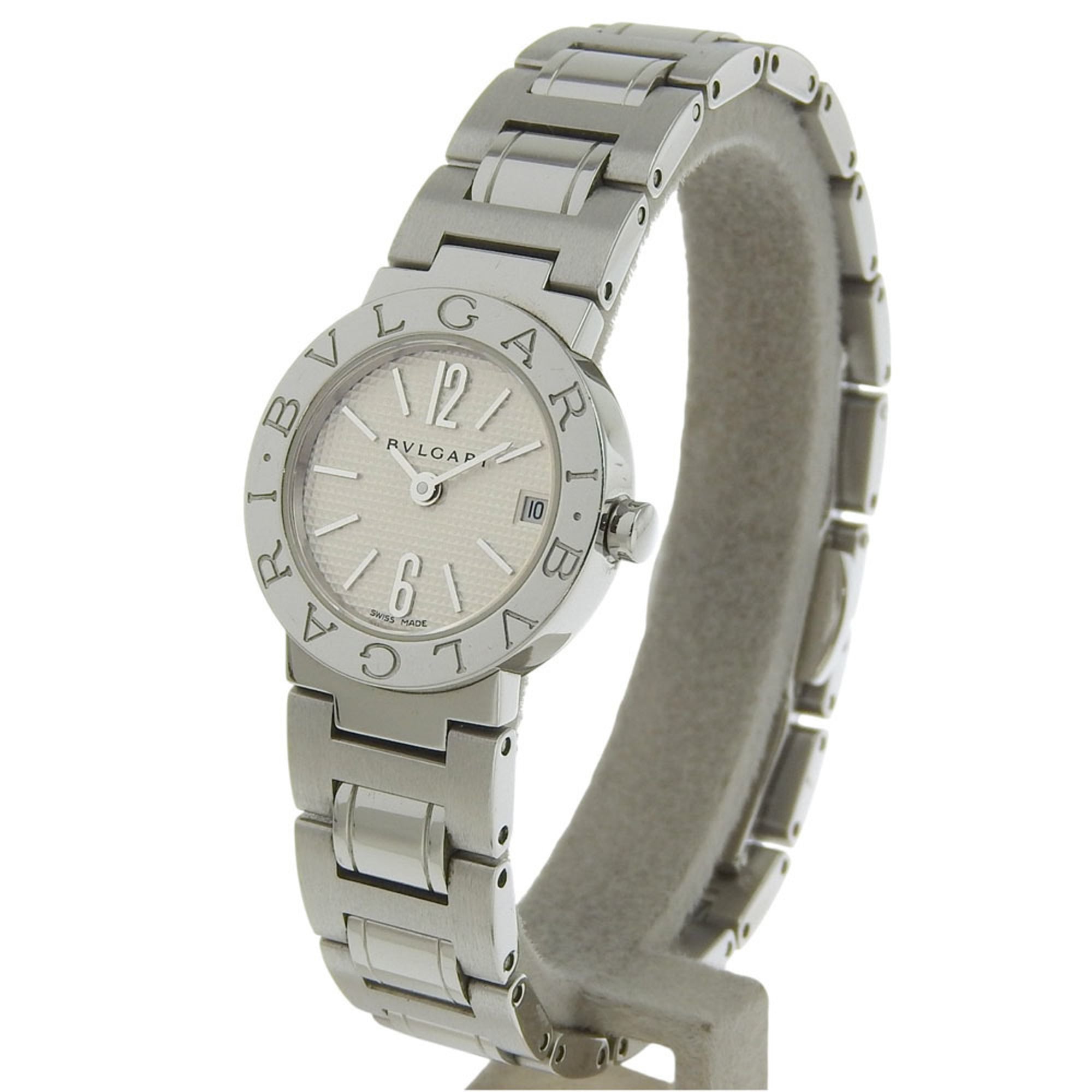 Bvlgari Watch BB23SS Stainless Steel Quartz Analog Display White Dial Women's