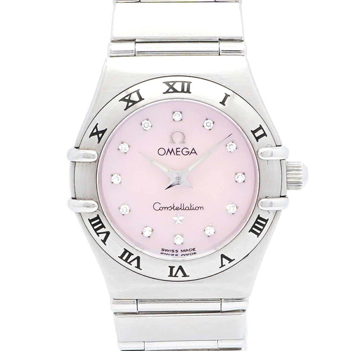 Omega Constellation 12-Diamond 1562.65 Pink Dial 22mm Watch