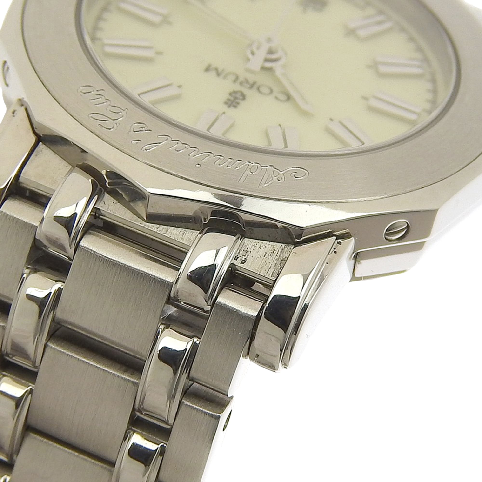 Corum Admiral's Cup-horloge, 39.130.20.V585, roestvrij staal, quartz uurwerk, analoge wijzerplaat, ivoorkleurige wijzerplaat, damesmodel