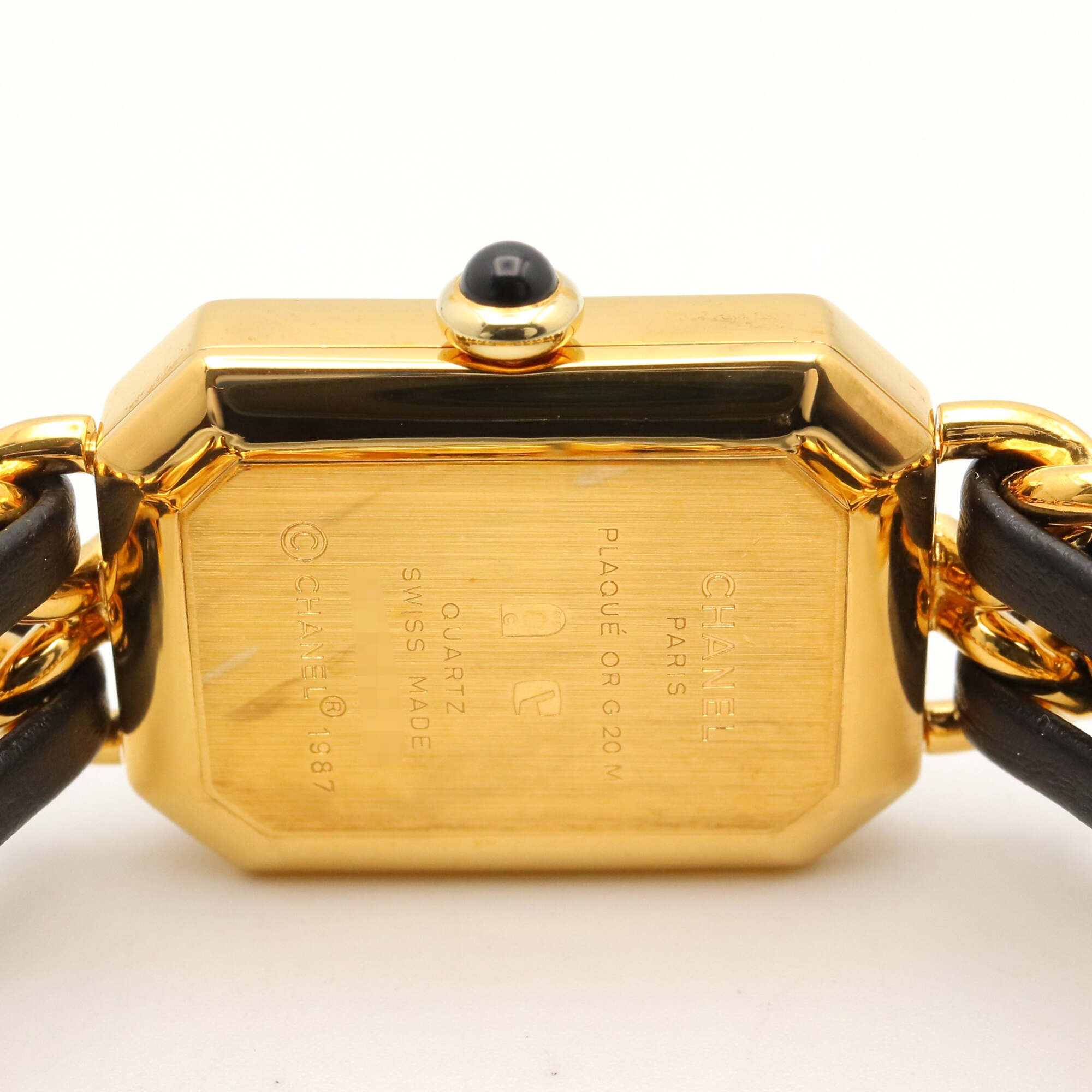 Chanel Premiere H0001 Black Dial Gold plated 20mm Watch