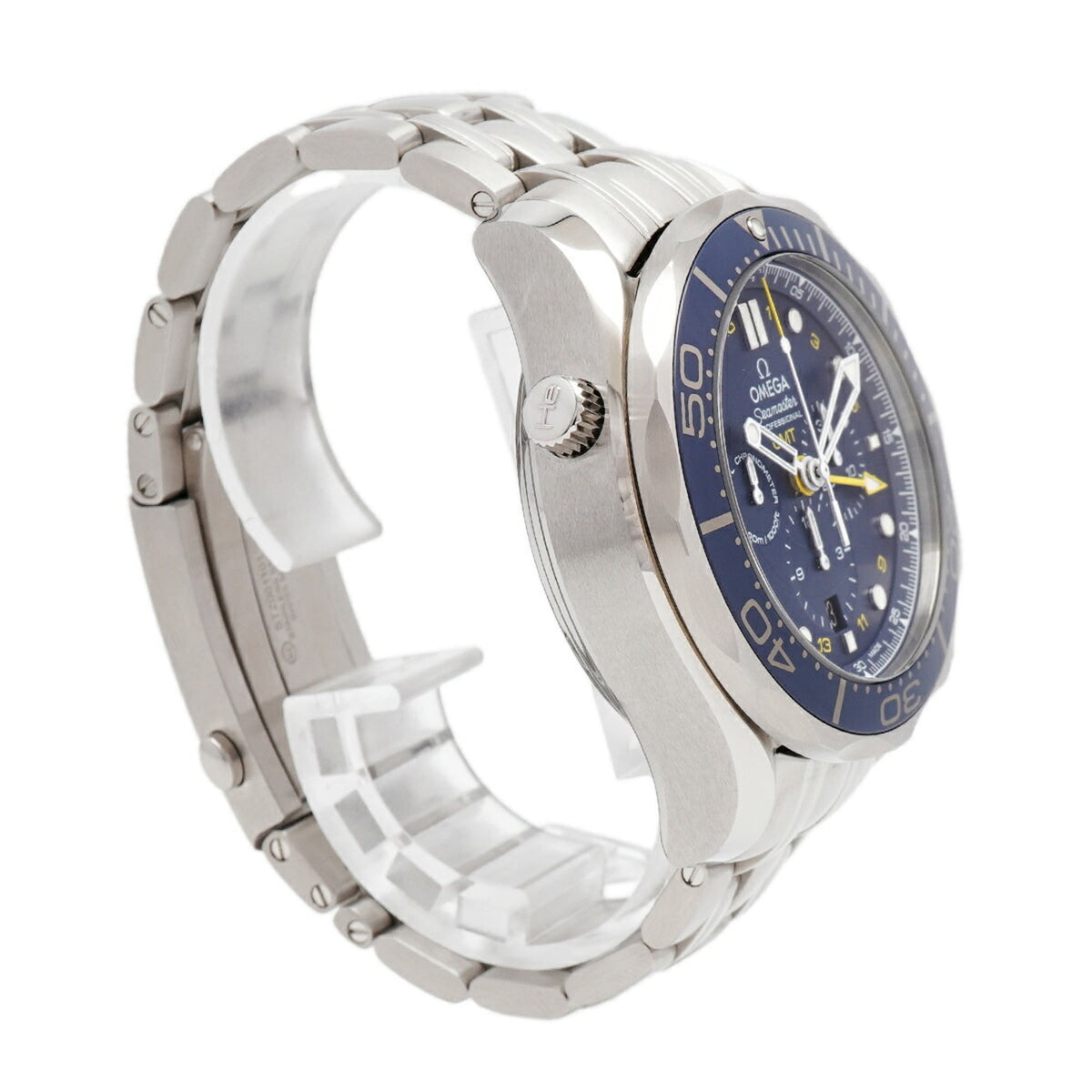 Omega Seamaster Diver 300M GMT 212.30.44.52.03.001 Horloge met blauwe wijzerplaat, 44 mm