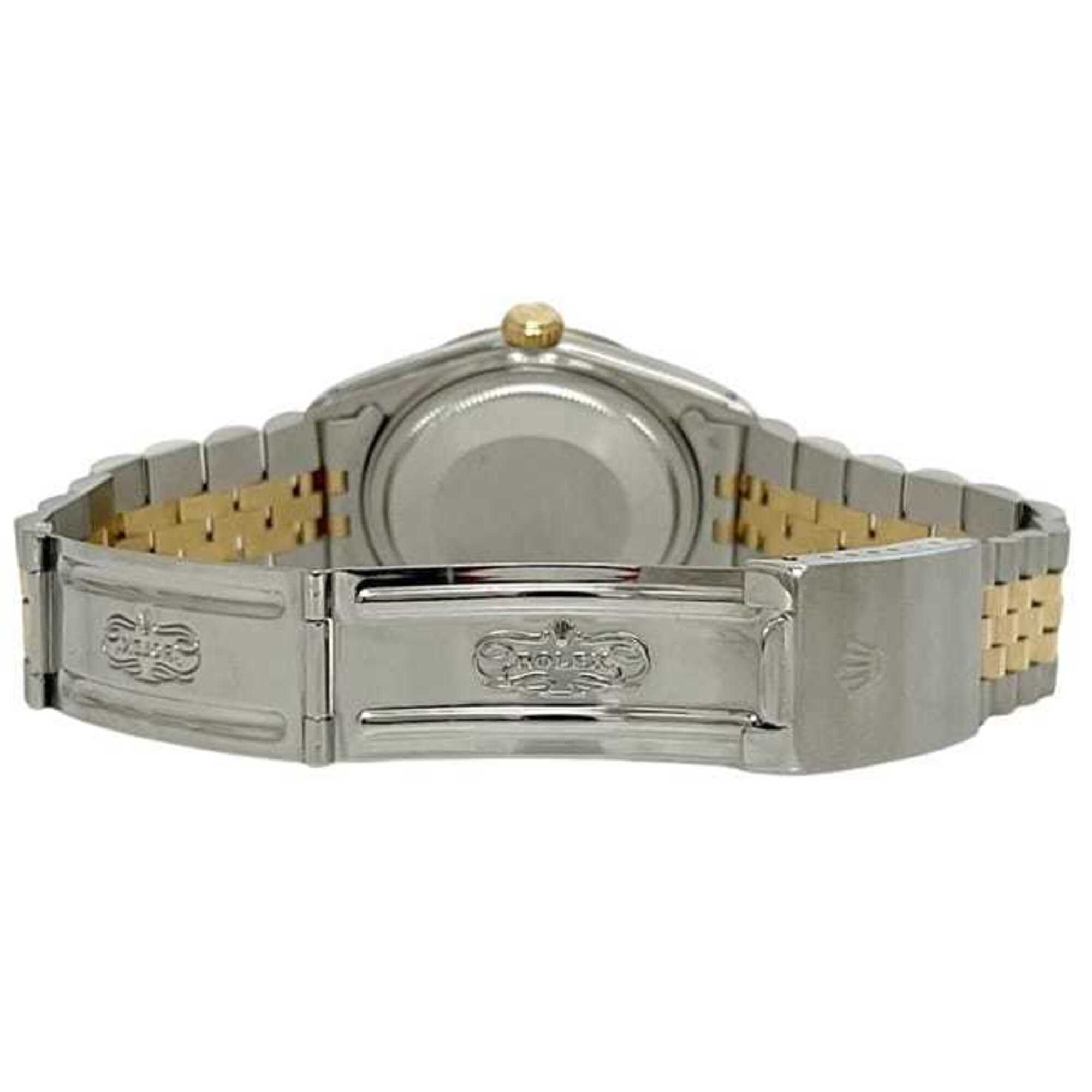 Rolex Datejust Gold Silver Watch 16013G Men's 10P Diamond 750 Stainless Steel Combination Automatic R313*** ROLEX