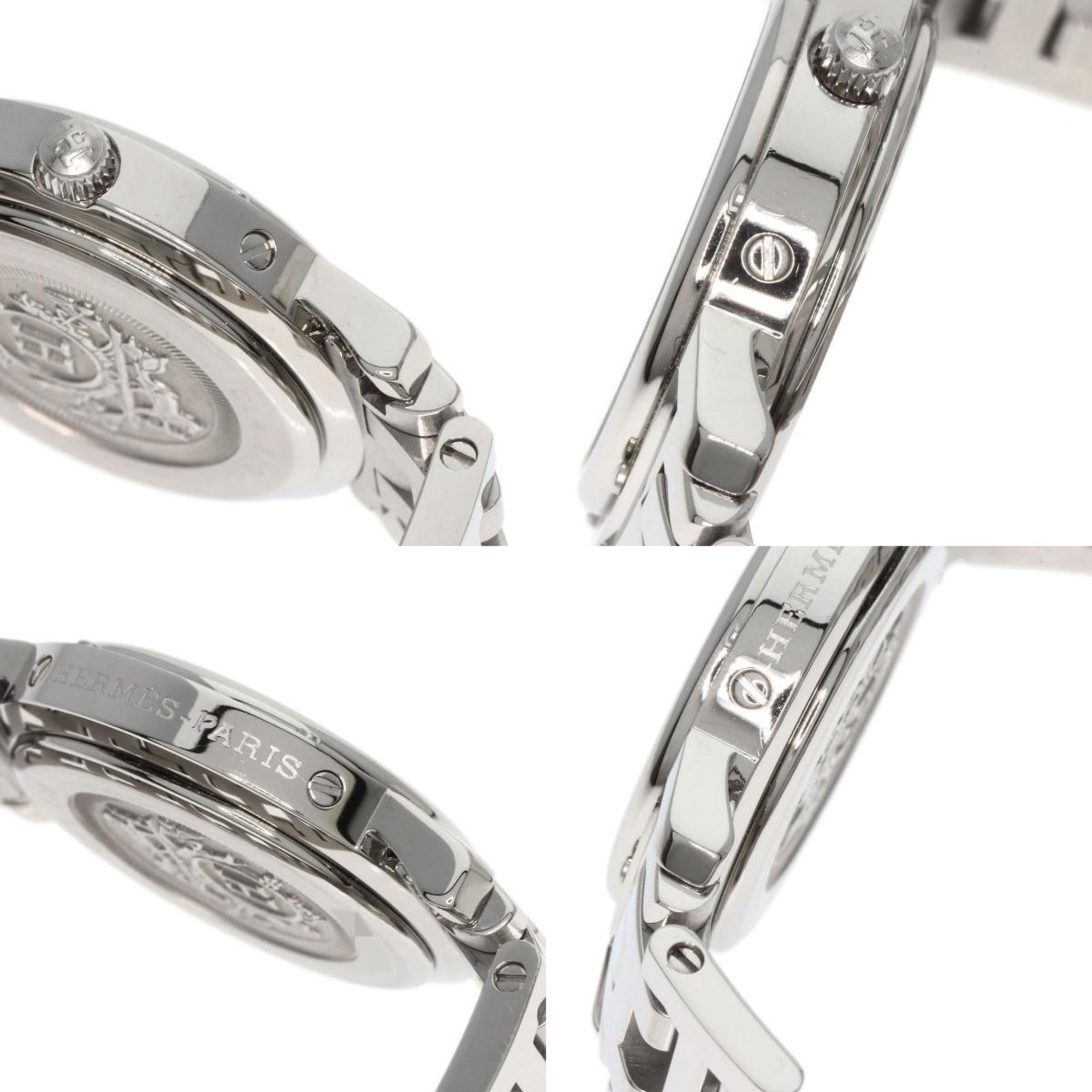 Hermes CL4.210 Clipper Nacle-horloge, roestvrij staal (SS), damesmodel, HERMES
