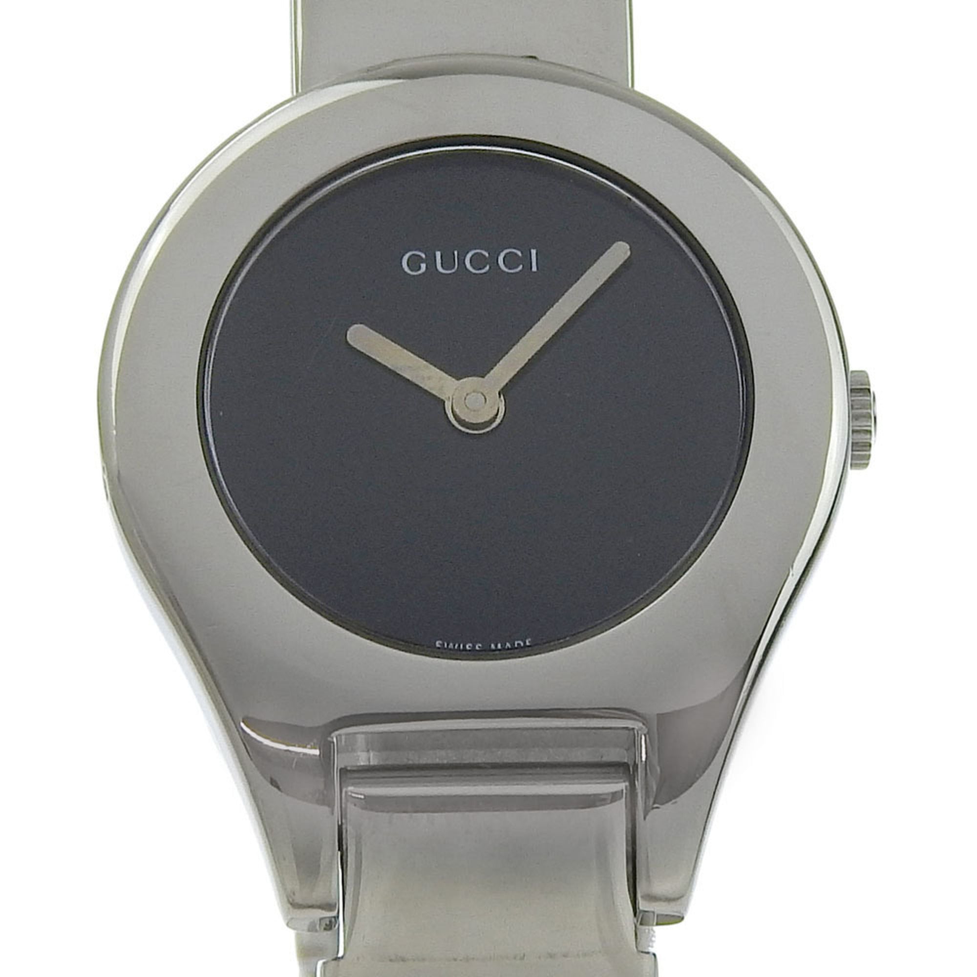 Gucci GUCCI watch 6700L stainless steel black quartz analog display dial women's