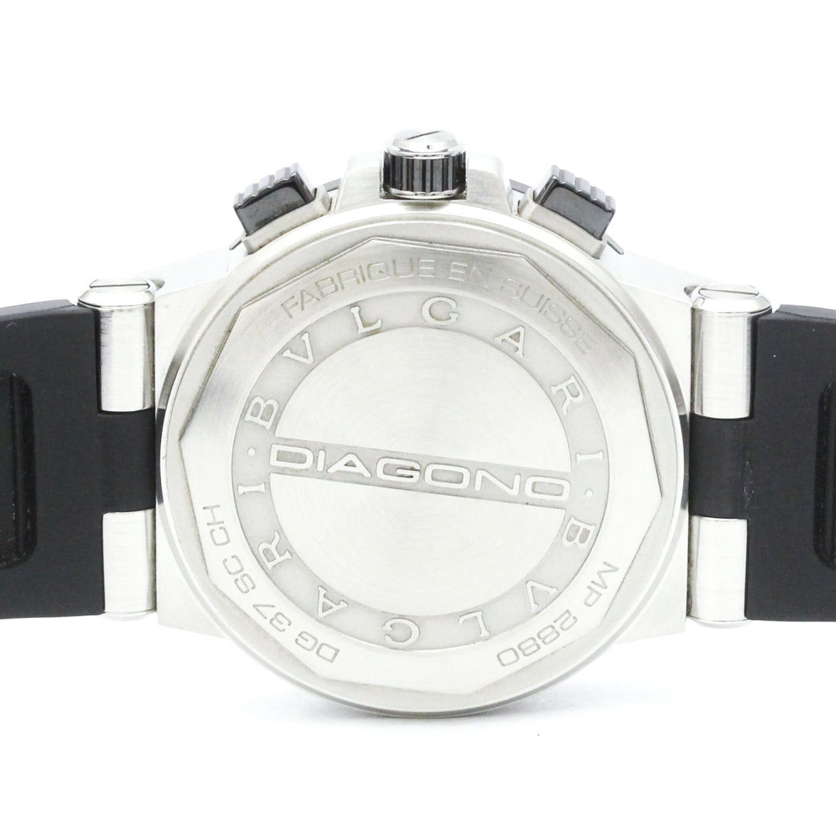 Bvlgari Diagono DG37SCCH horloge met zwarte wijzerplaat, 37 mm
