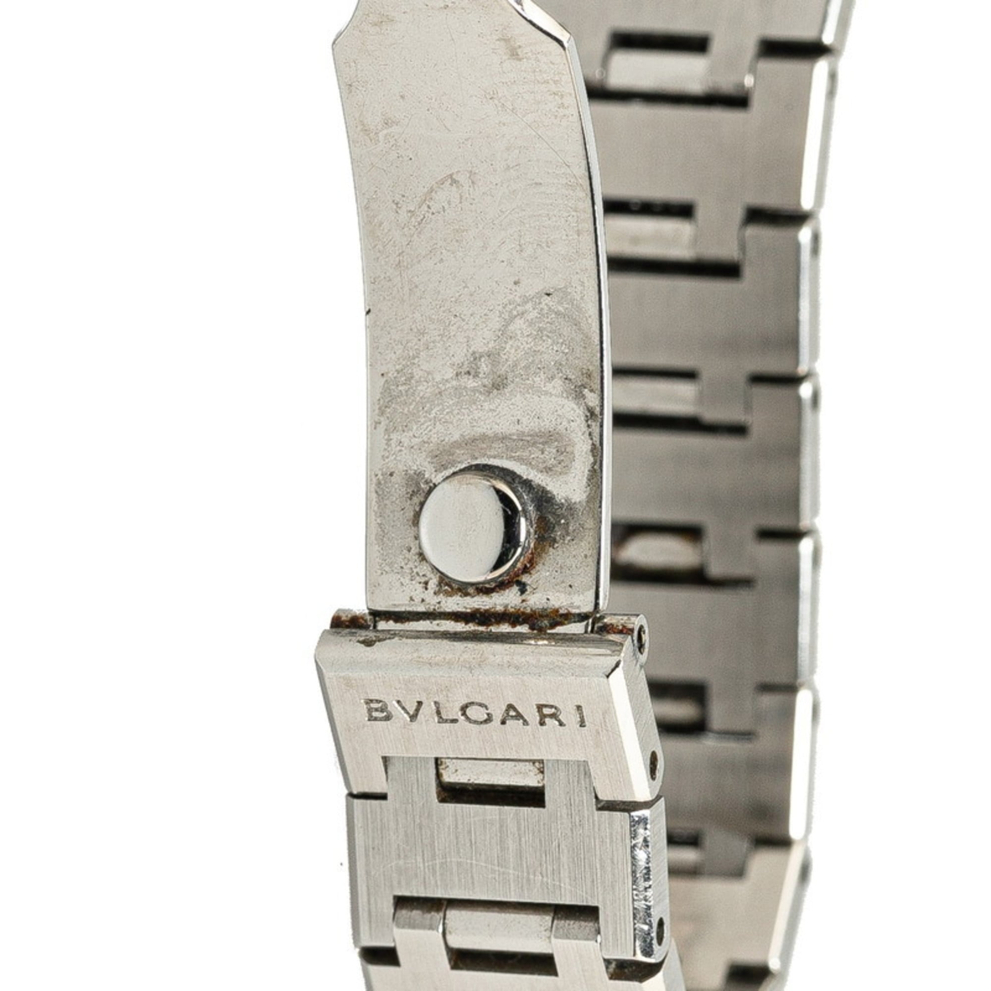 BVLGARI Horloge BB23SS Kwarts Zwarte wijzerplaat Roestvrij staal Dames