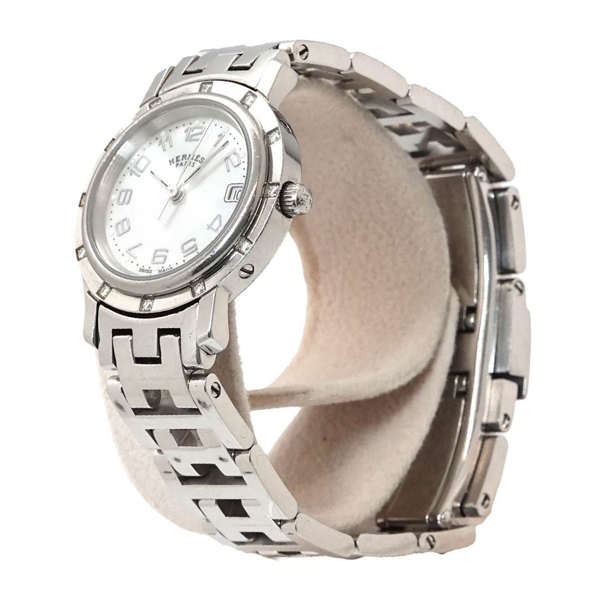 Hermes Clipper CL4 230 White Dial 24mm Watch