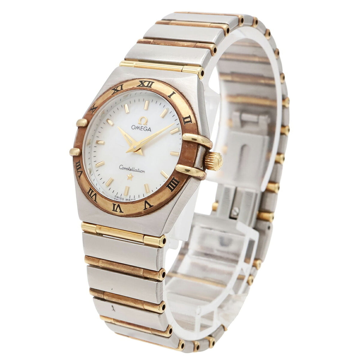 Omega Constellation '95 1272.70 Horloge met witte wijzerplaat en een diameter van 25 mm